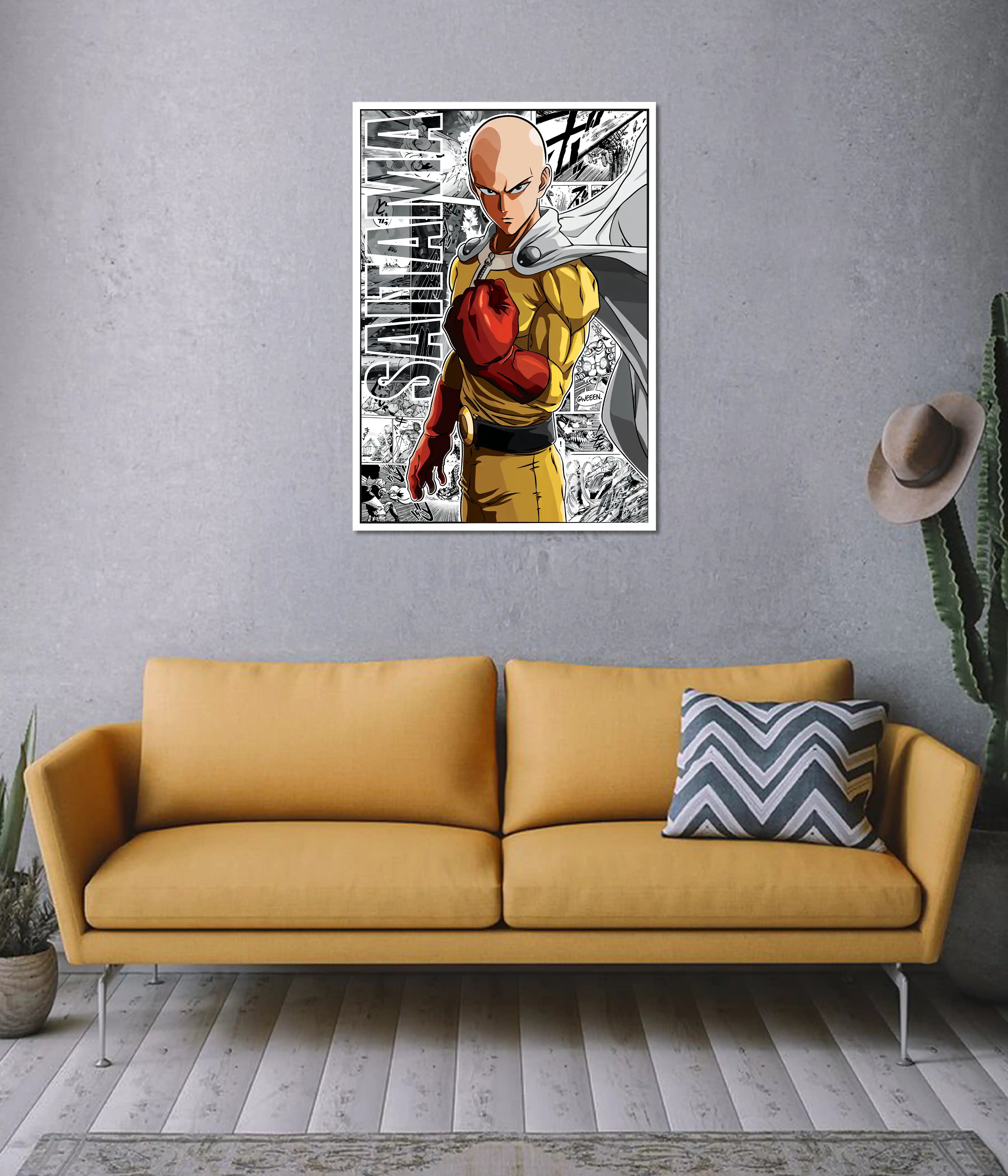 One Punch Resolve – Saitama Anime Wall Poster