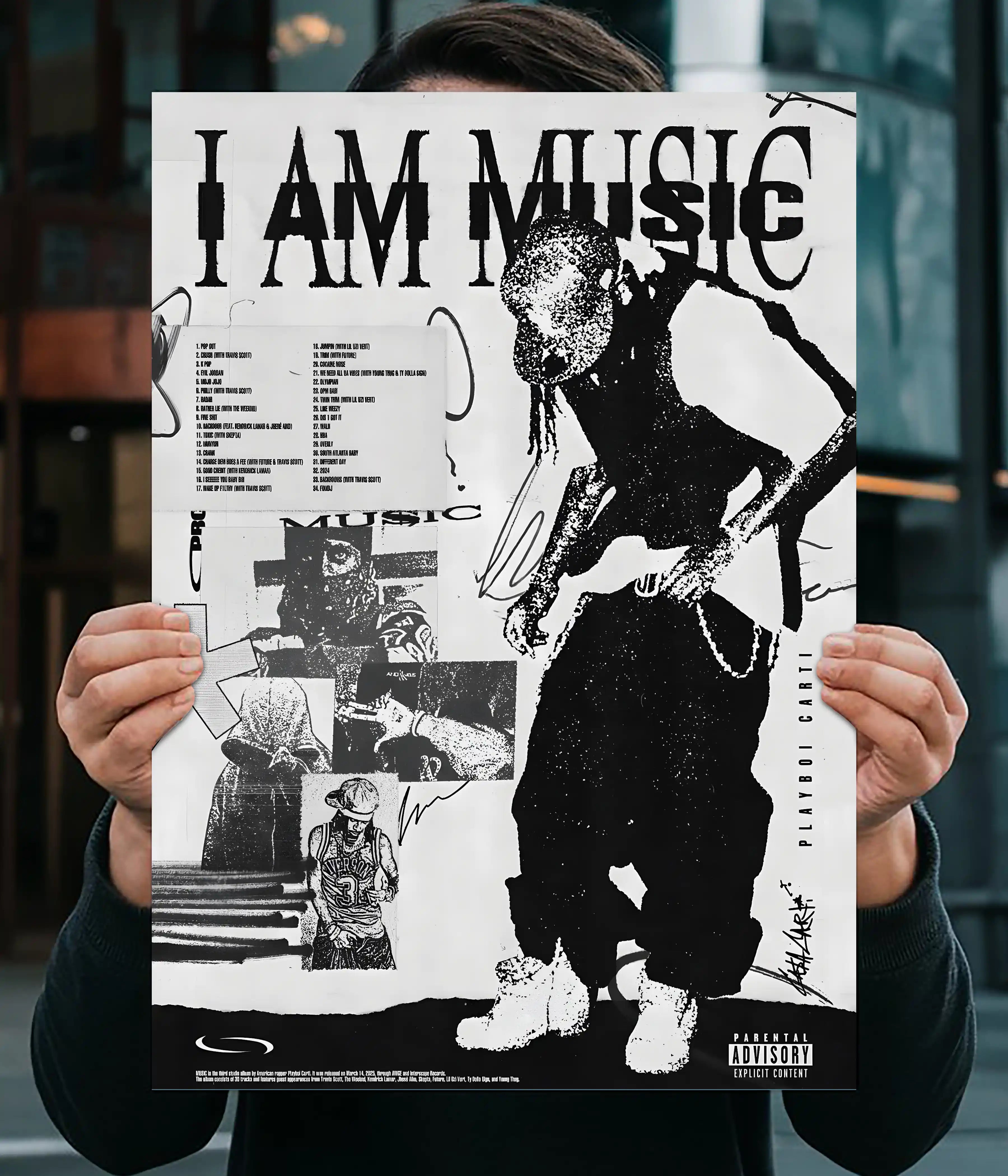 Playboi Carti “I Am Music” Raw Poster Main Image - Everanta