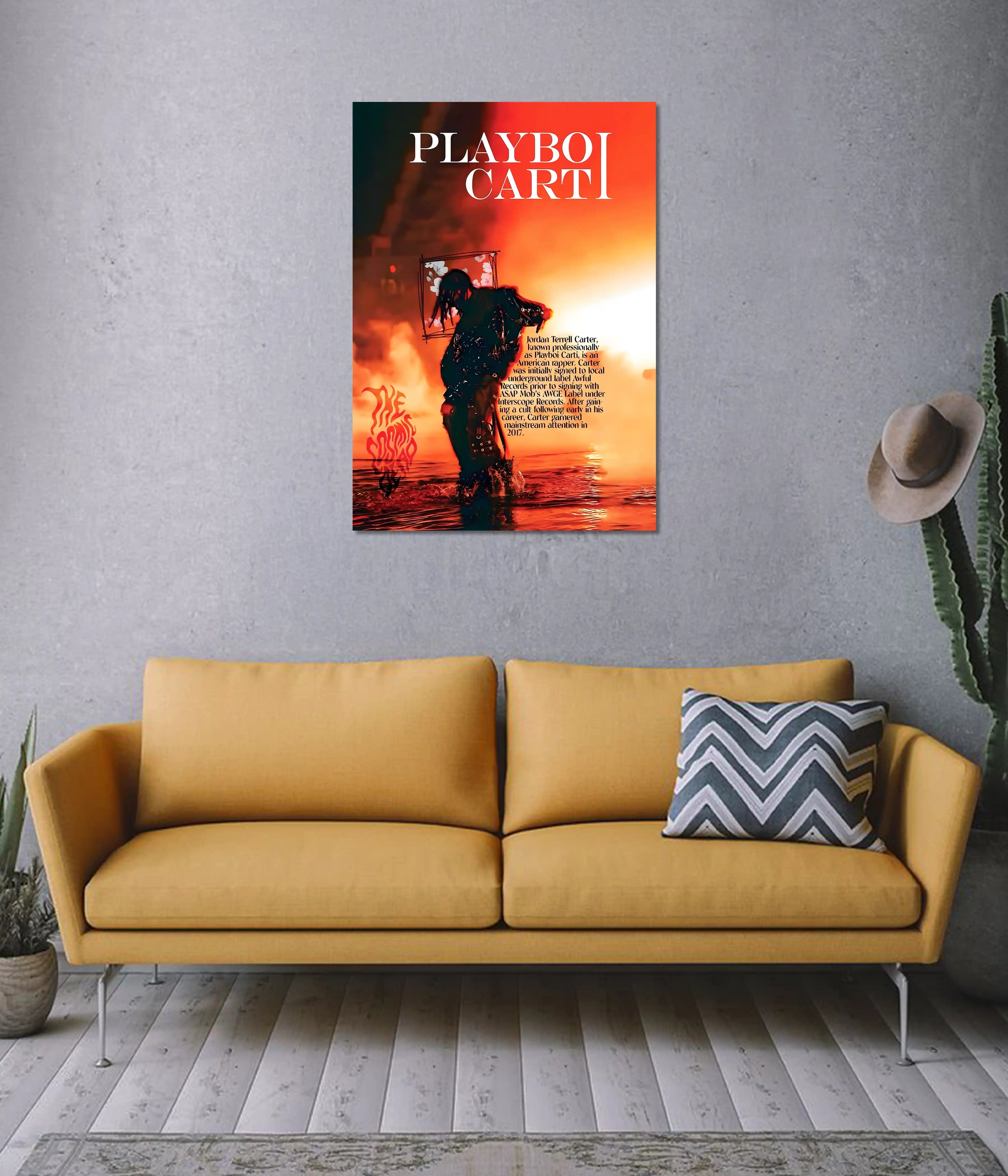 Playboi Carti Rage Aesthetic Wall Poster