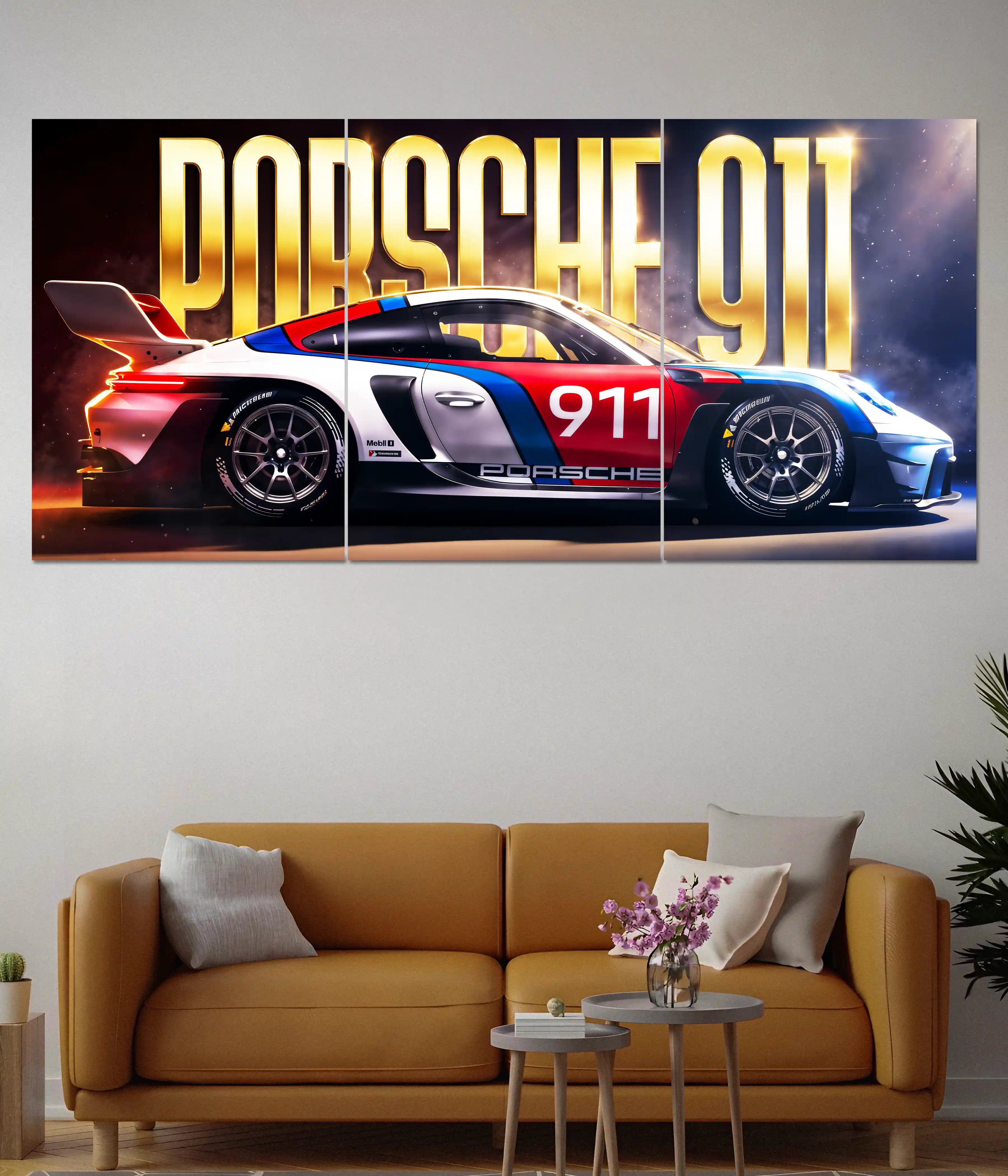 Porsche 911 Motorsport Legend Split Poster