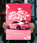 Porsche GT3 RS Baby Pink Supercar Poster Main Image - Everanta