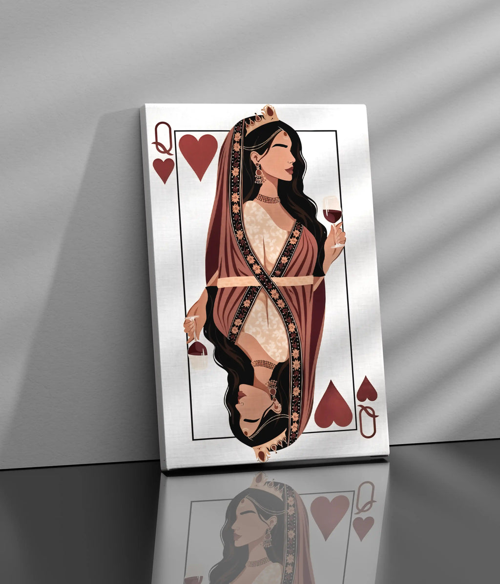 Queen of Hearts – Royal Feminine Canvas Print