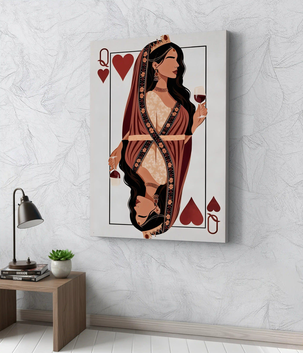 Queen of Hearts – Royal Feminine Canvas Print