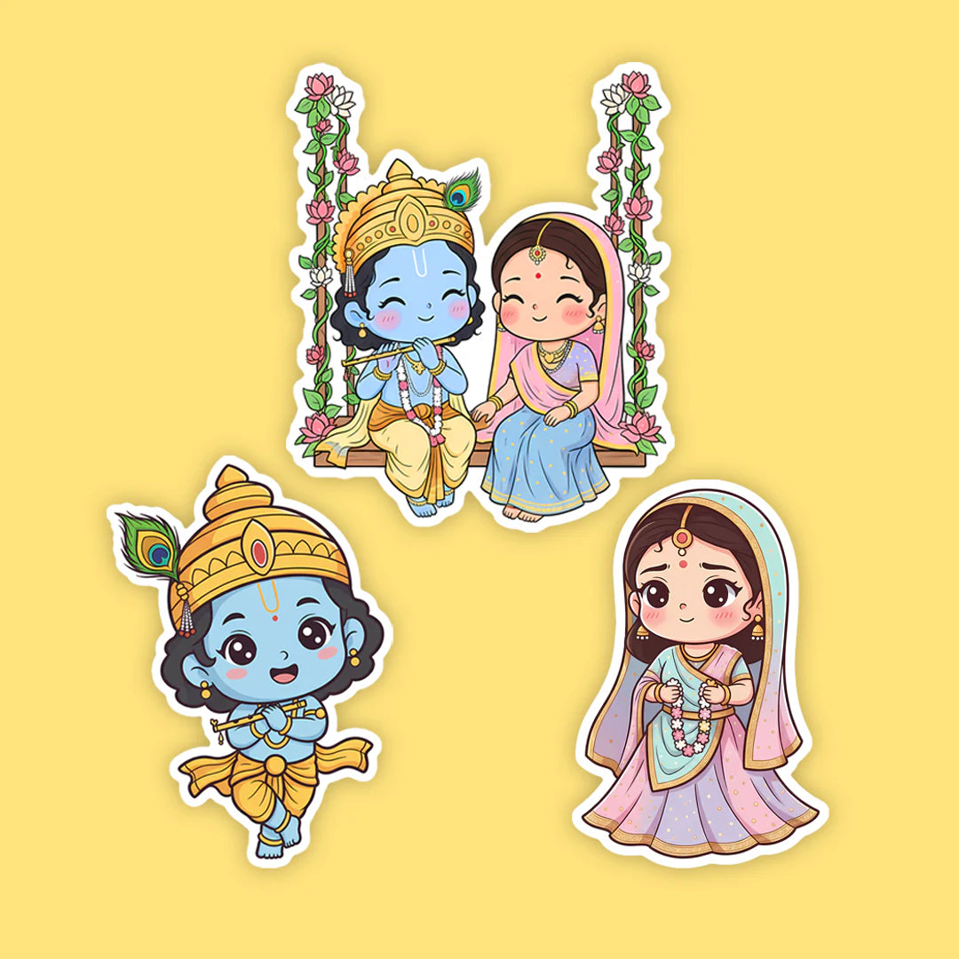RadhaKrishna Stickers #01 | Stickerized | 5 Stickers