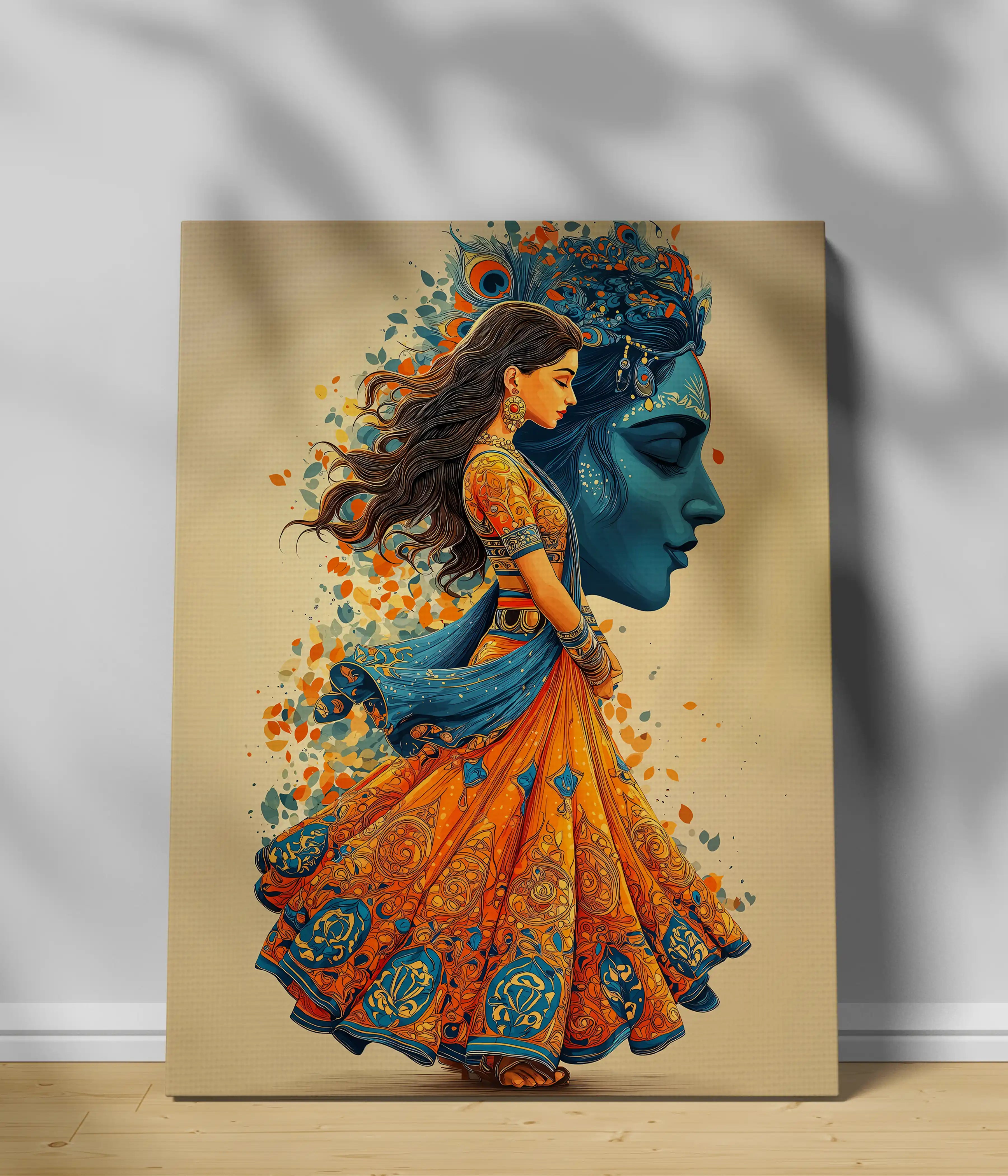 Radha Krishna – Divine Harmony Canvas Print Main Image - Everanta