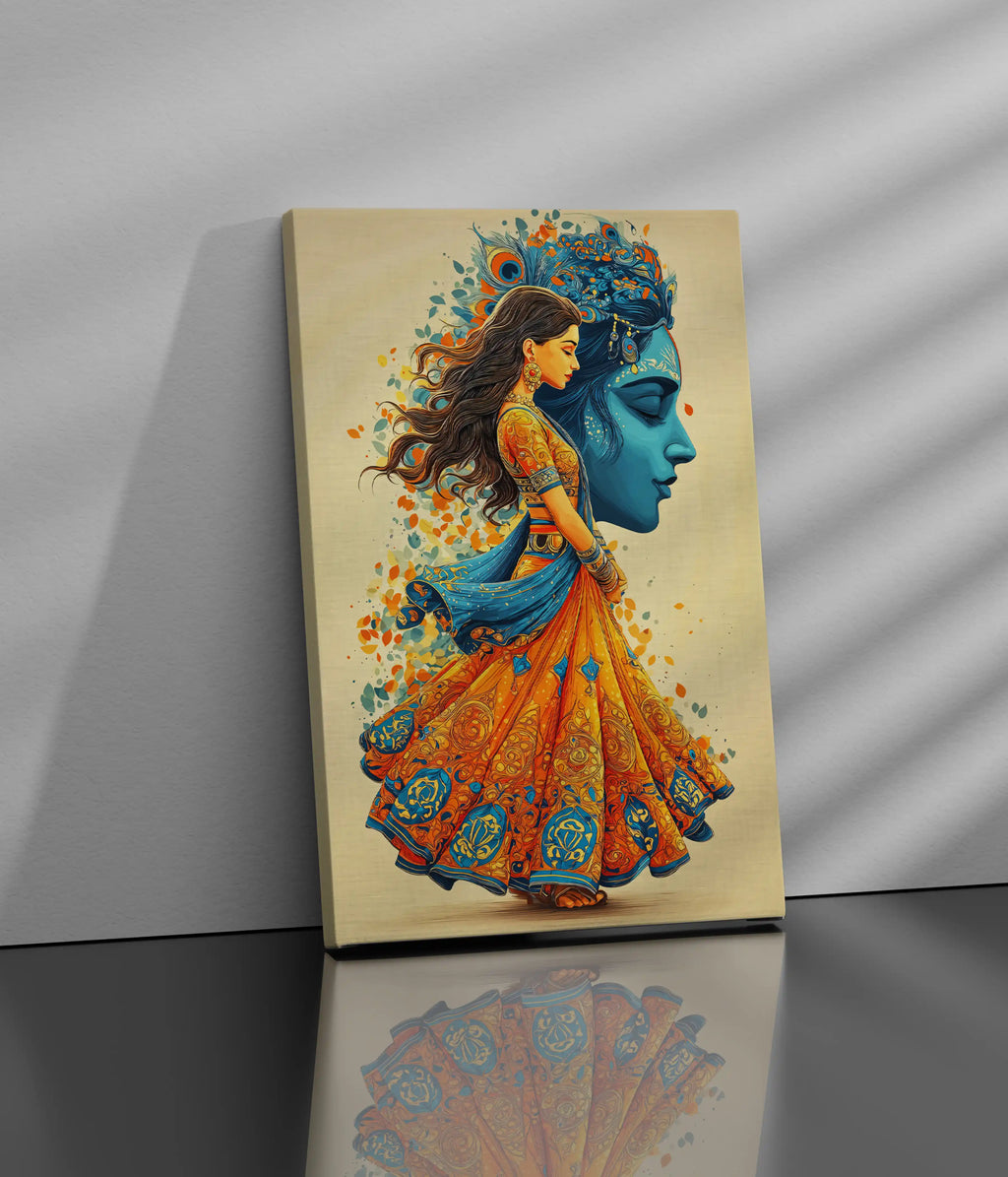 Radha Krishna – Divine Harmony Canvas Print