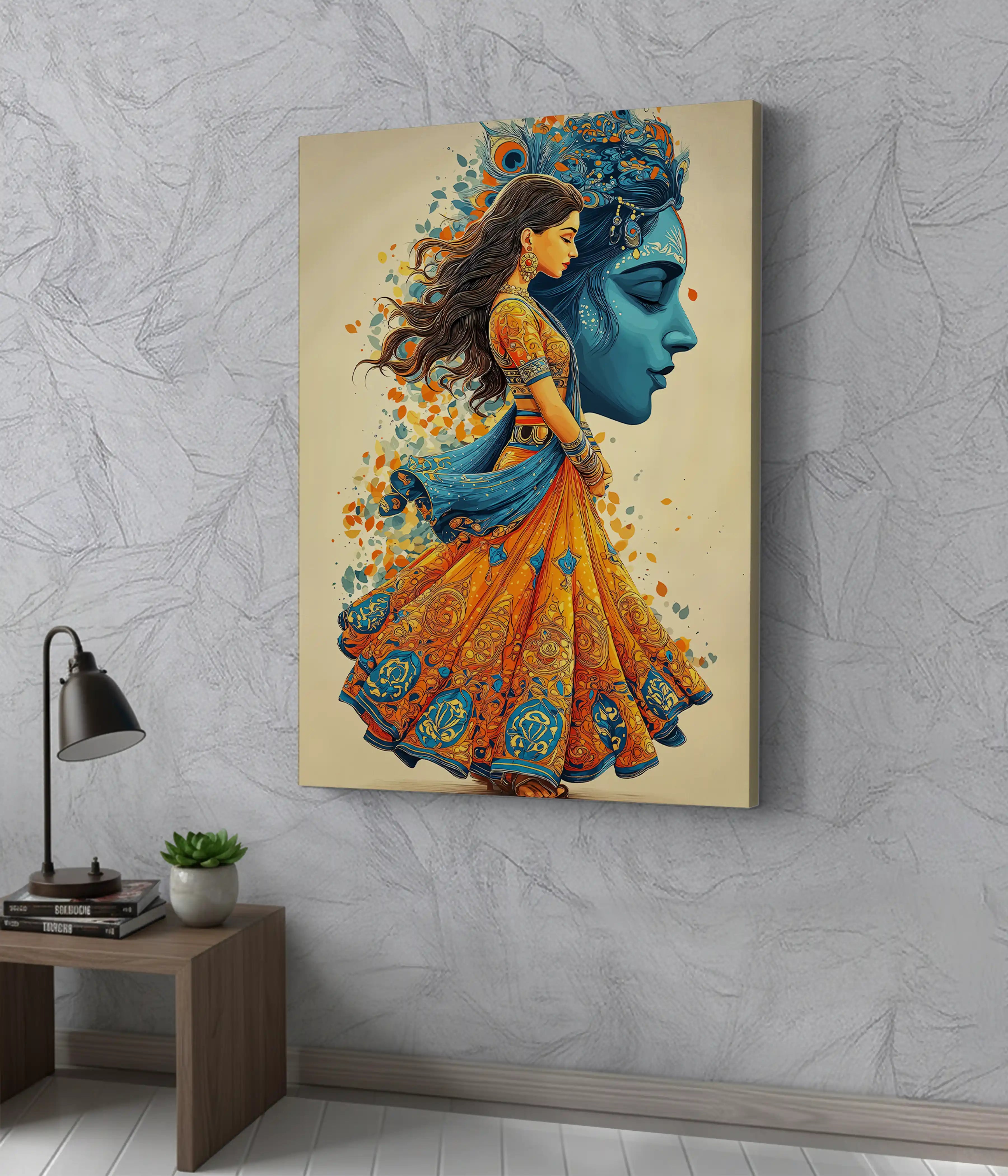 Radha Krishna – Divine Harmony Canvas Print