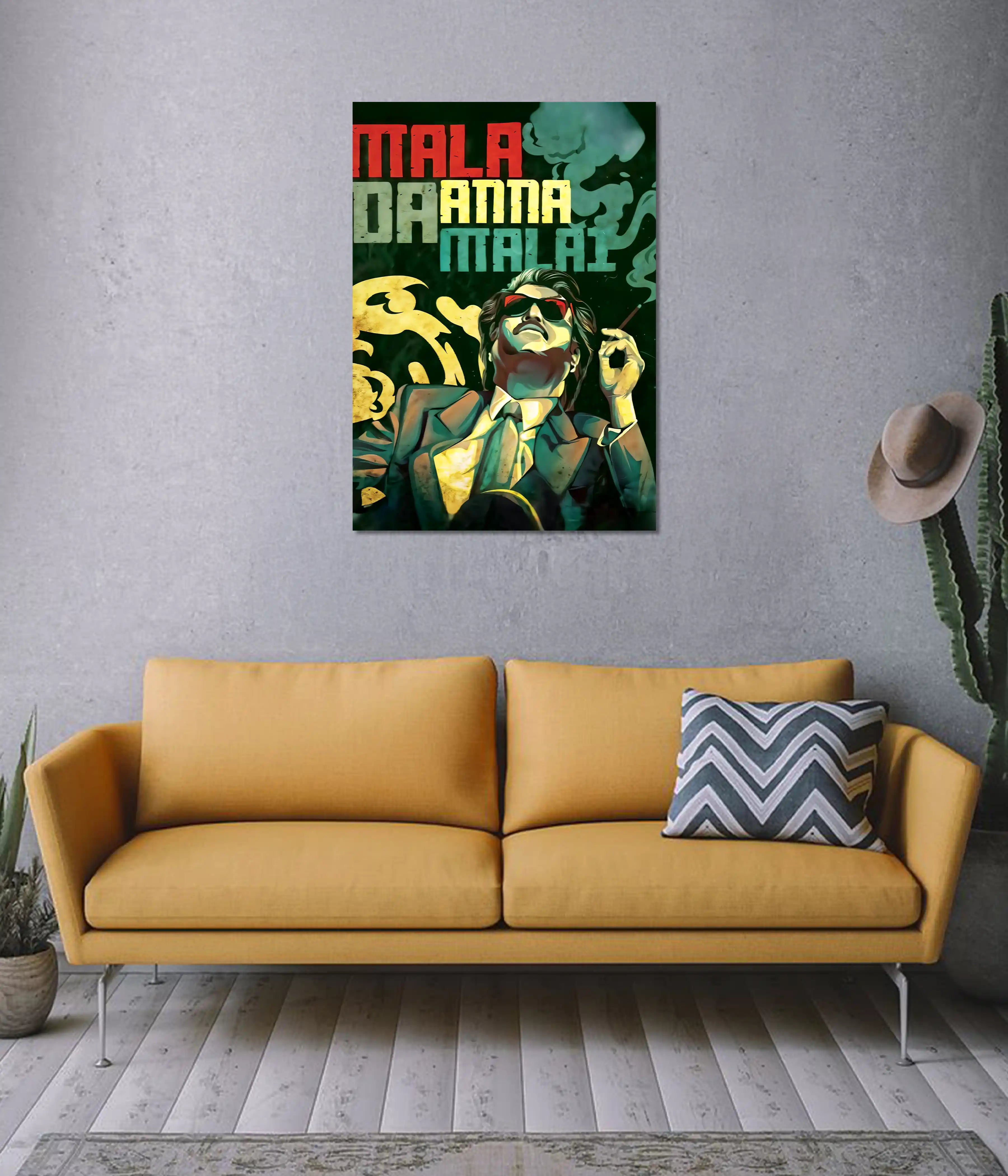 Rajinikanth Iconic Swag Tamil Cinema Wall Poster