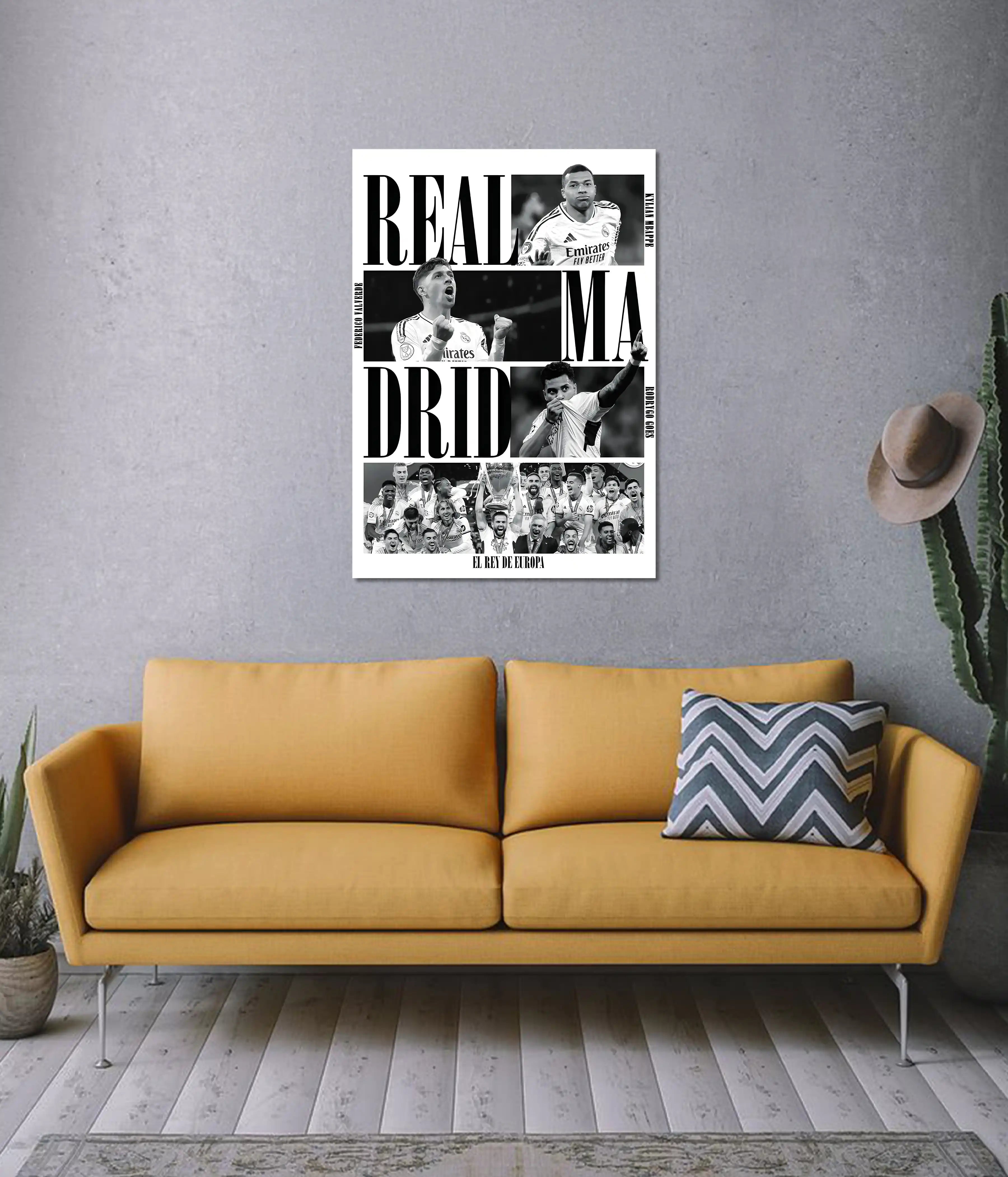 Real Madrid Champions Collage Poster