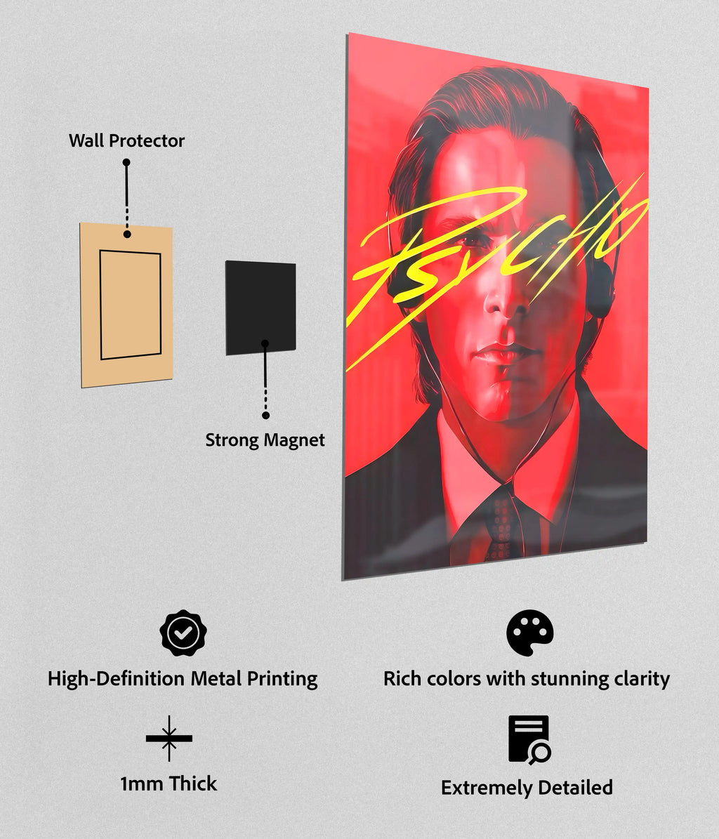 Red Mindset – Psycho Aesthetic Metal Poster