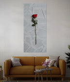 Red Rose on Pages – Aesthetic Split Wall Poster