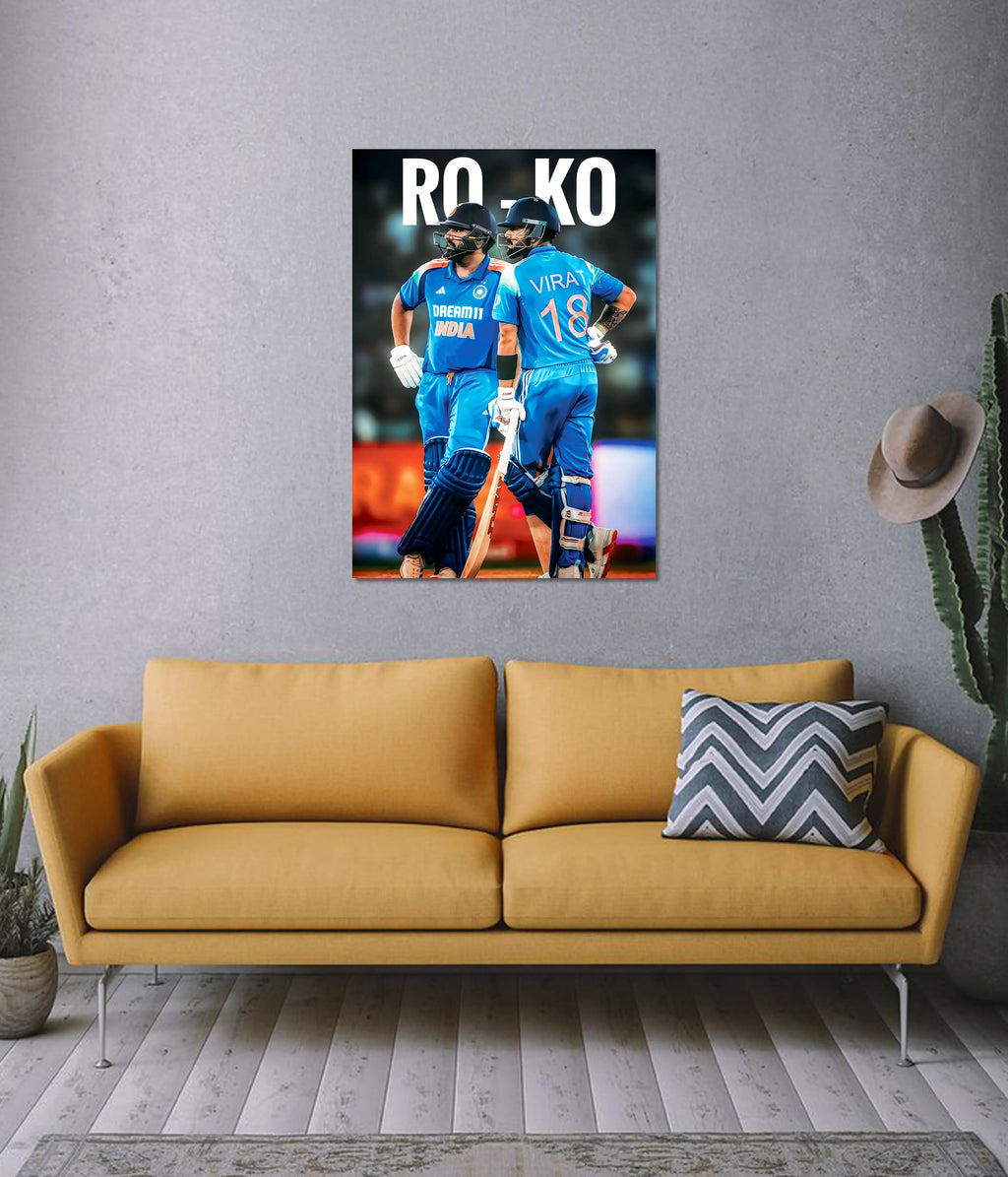 Rohit Sharma × Virat Kohli | RO-KO Cricket Wall Poster