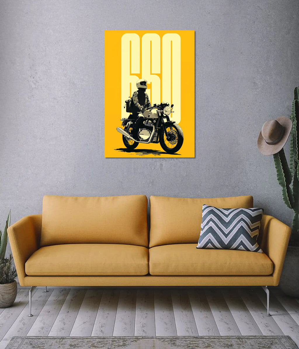 Royal Enfield 650 – Minimal Rider Wall Poster