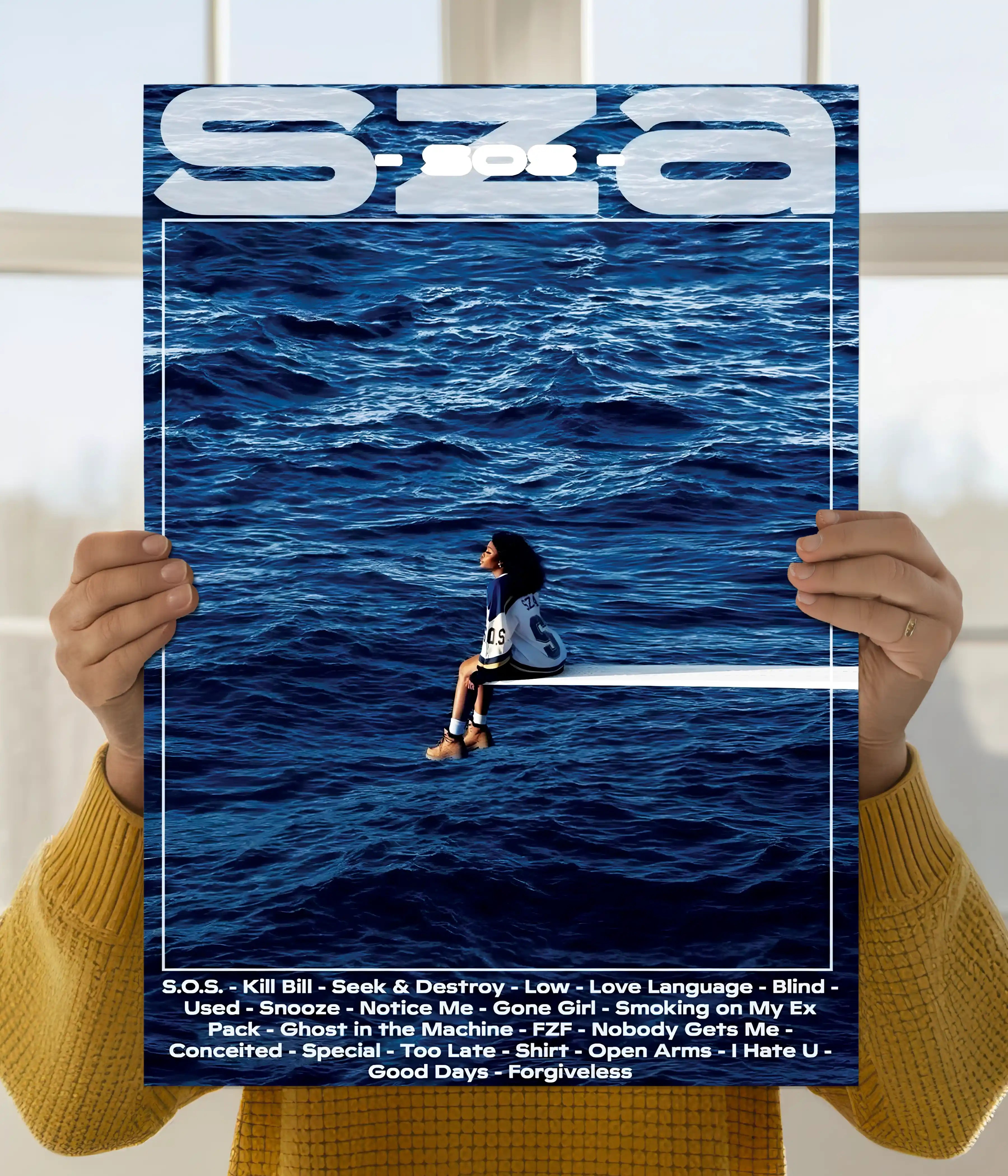 SZA SOS Ocean Aesthetic Wall Poster Main Image - Everanta