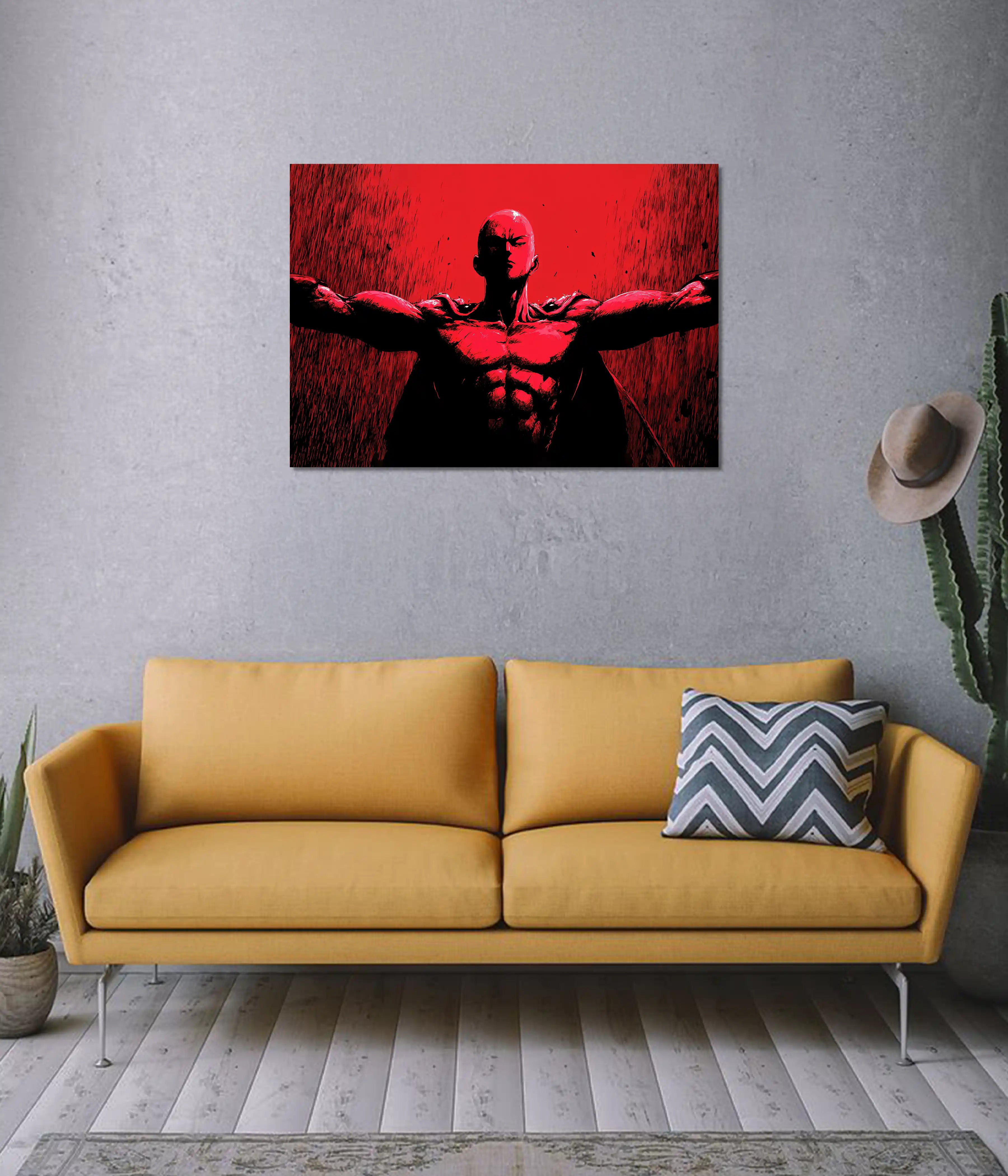 Absolute Strength Saitama Anime Wall Poster