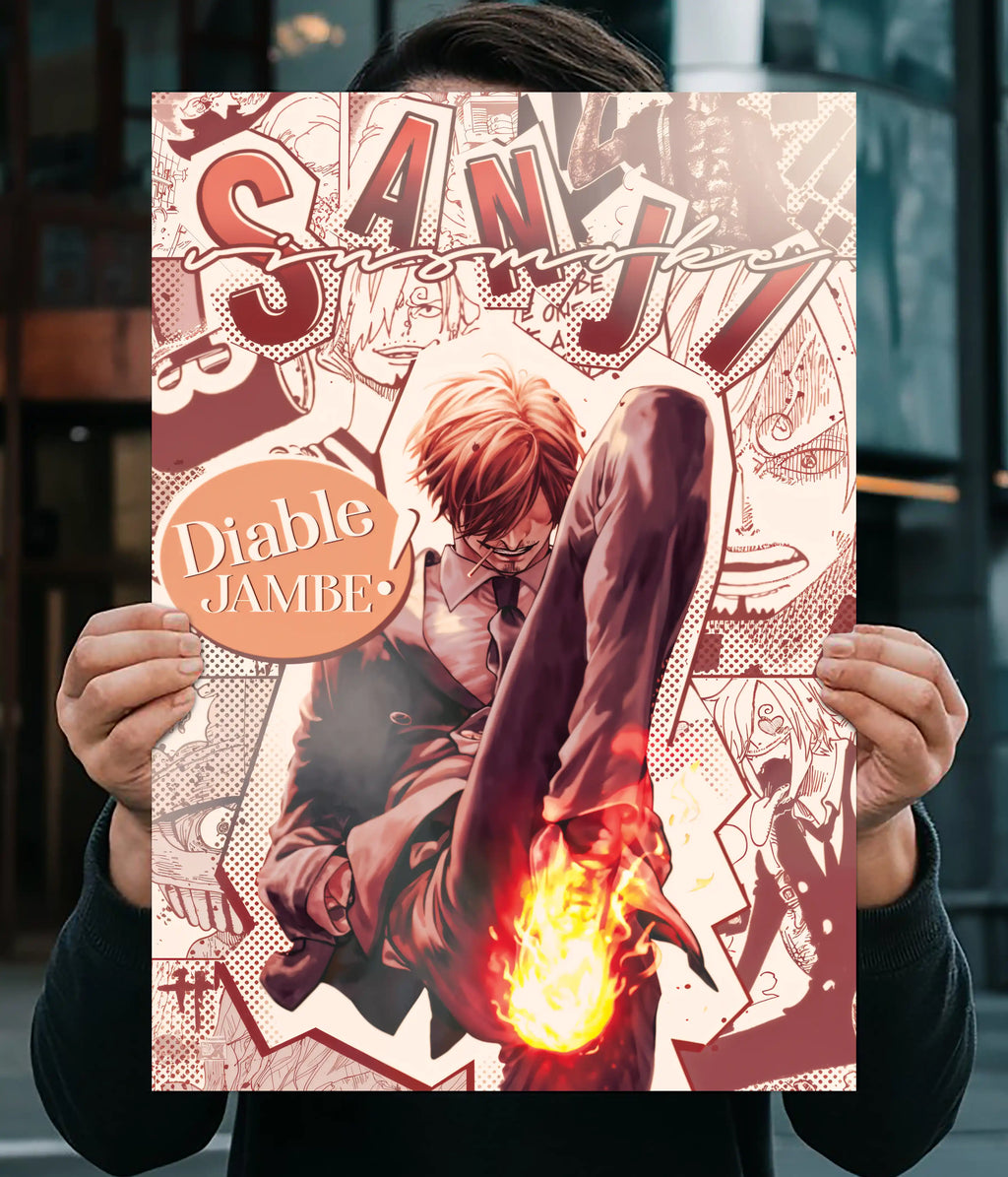 Sanji Diable Jambe One Piece Anime Poster Main Image - Everanta