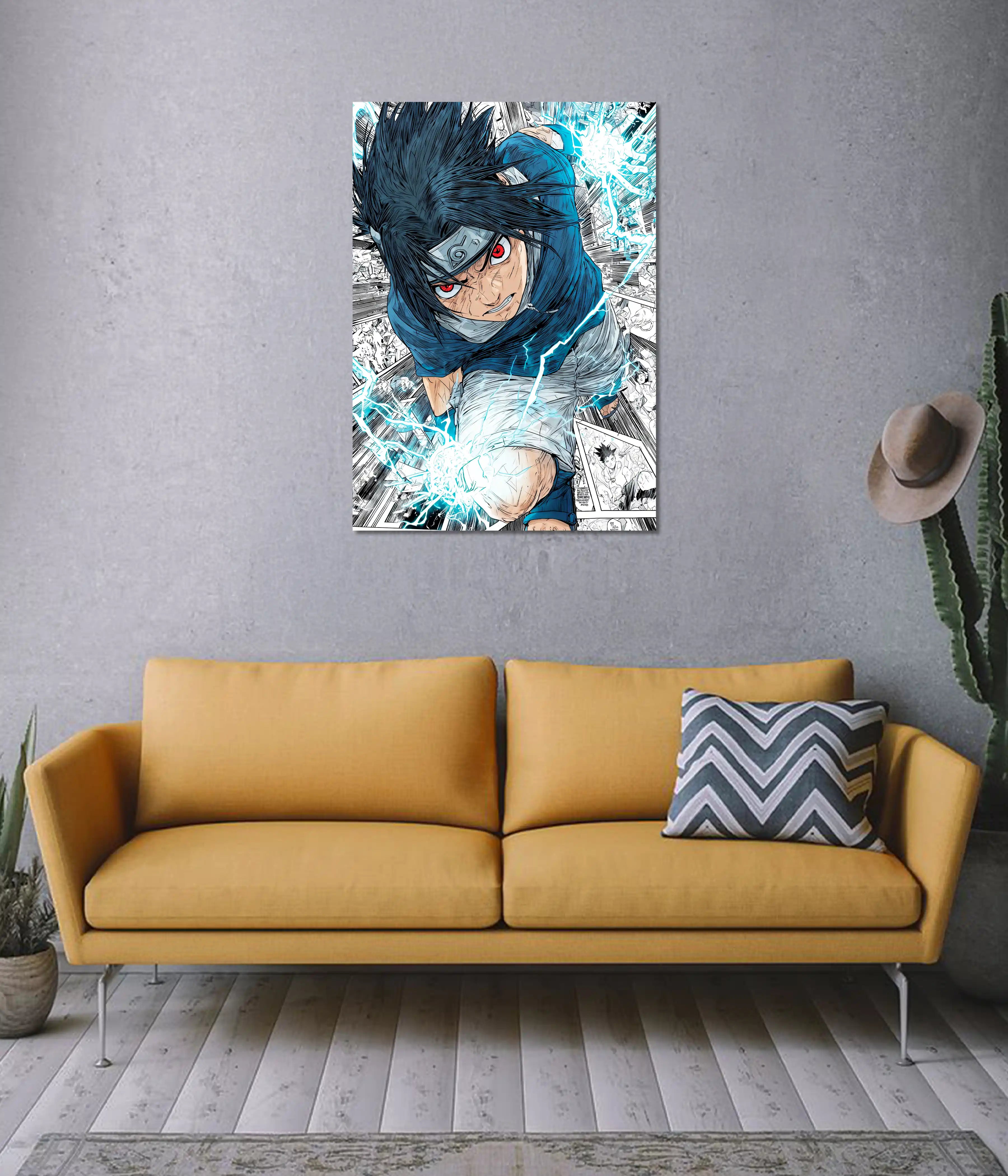 Sasuke Chidori Action Poster