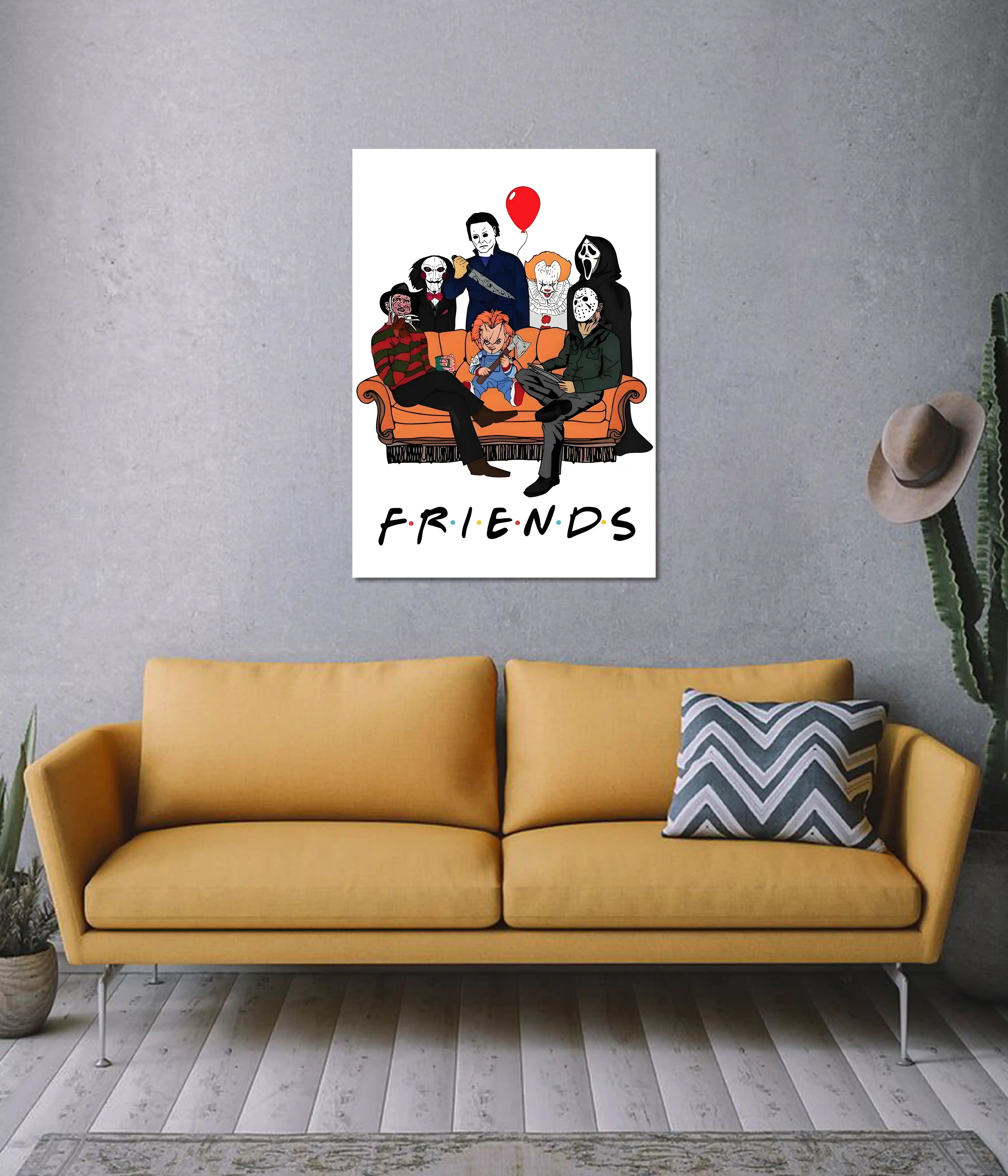 Scary Friends Horror Parody Wall Poster