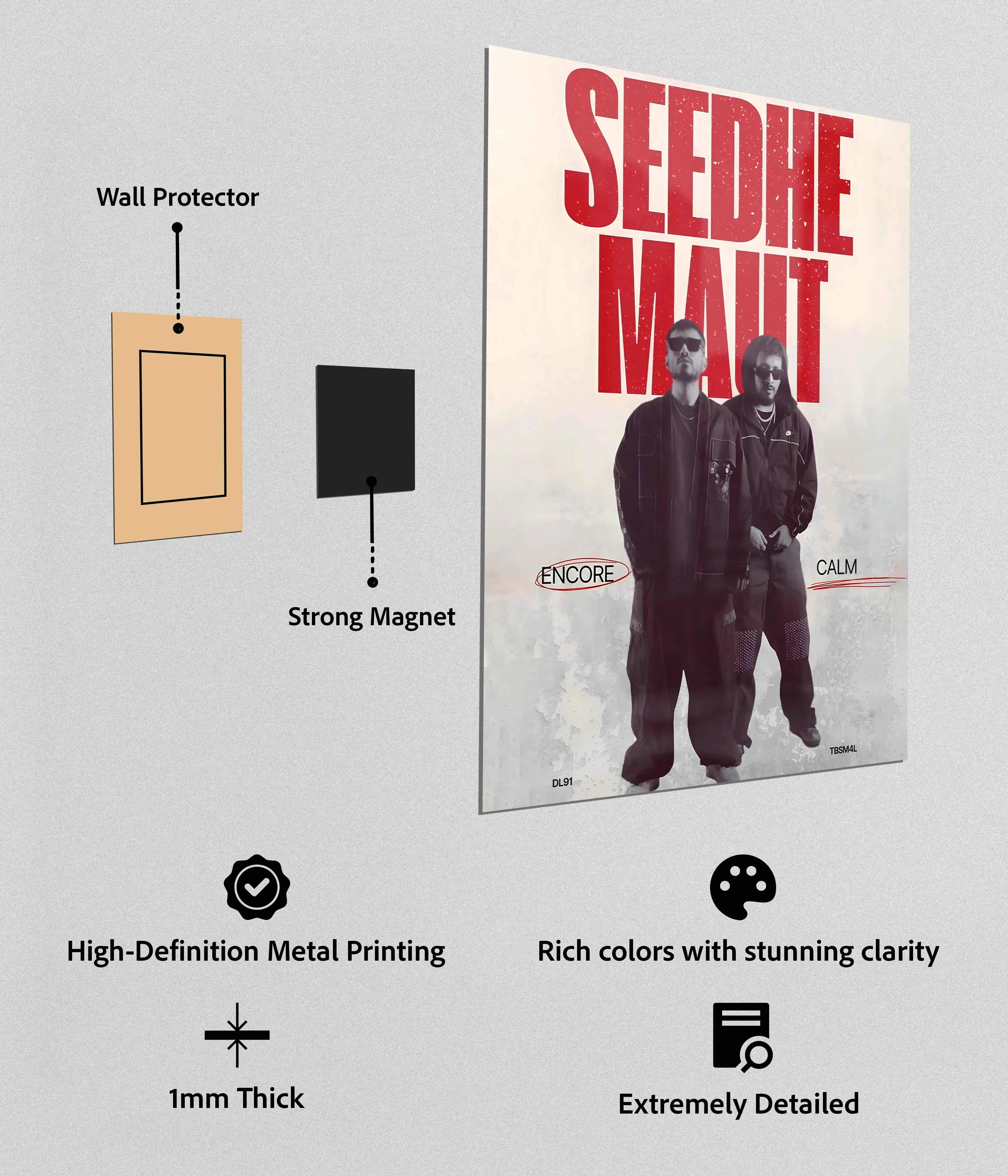 Seedhe Maut – Encore × Calm Metal Poster