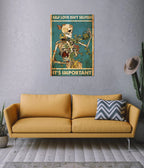 Self Love Skeleton Aesthetic Poster