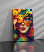 Serenity Bloom – Floral Portrait Canvas Print