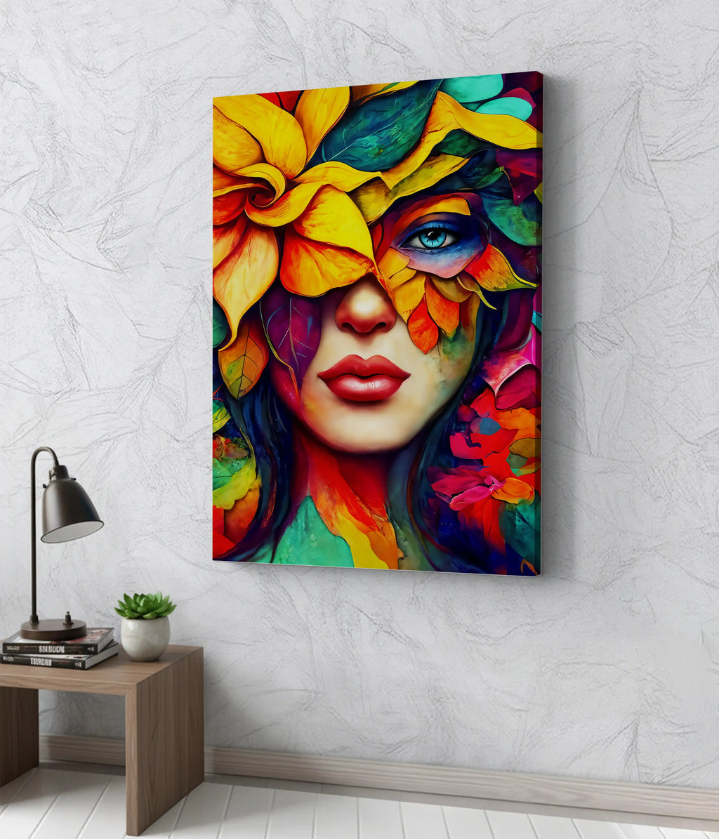Serenity Bloom – Floral Portrait Canvas Print