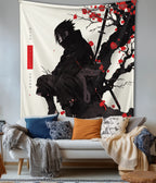 Shadowed Uchiha – Sakura Night Anime Tapestry