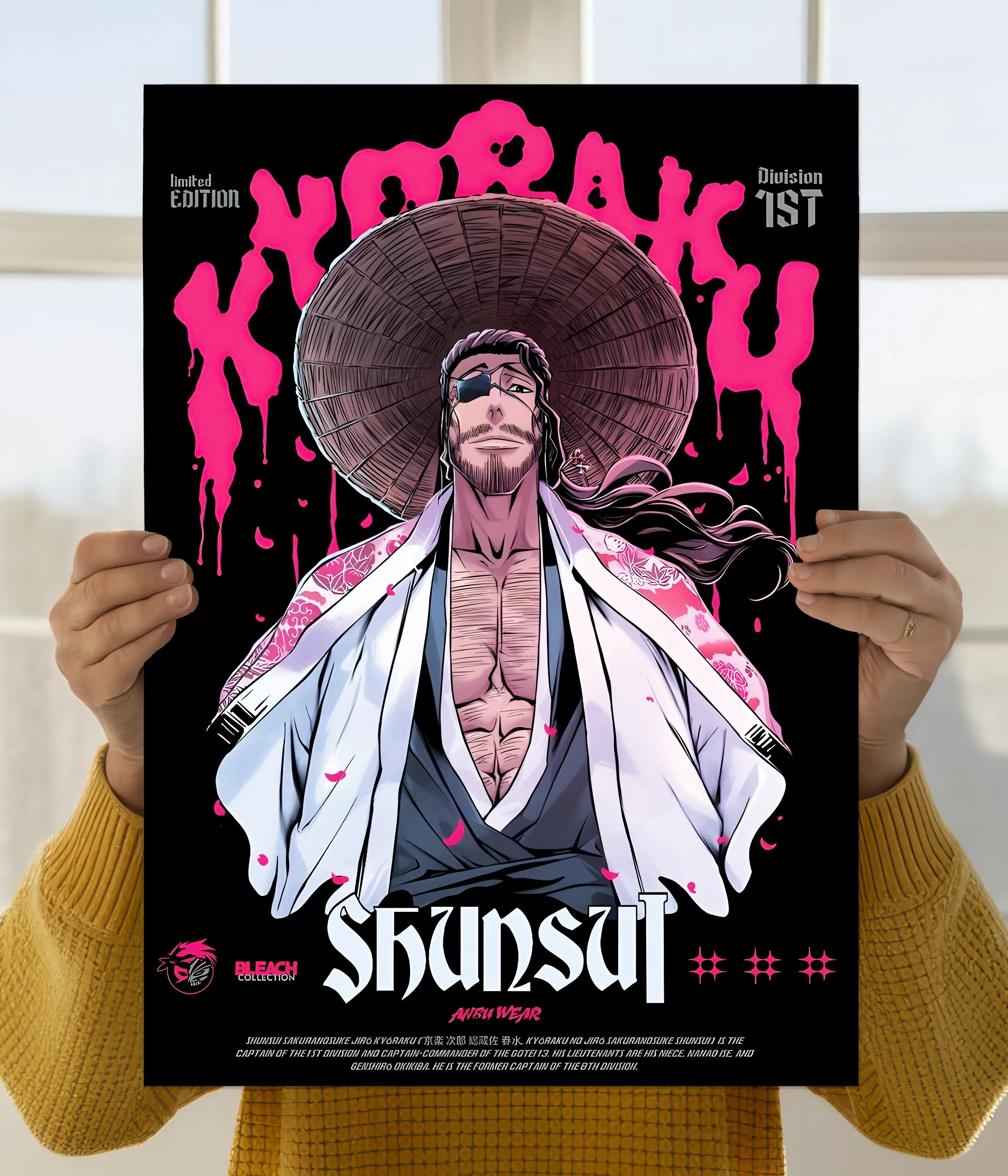 Shunsui Kyōraku Bleach Anime Wall Poster Main Image - Everanta