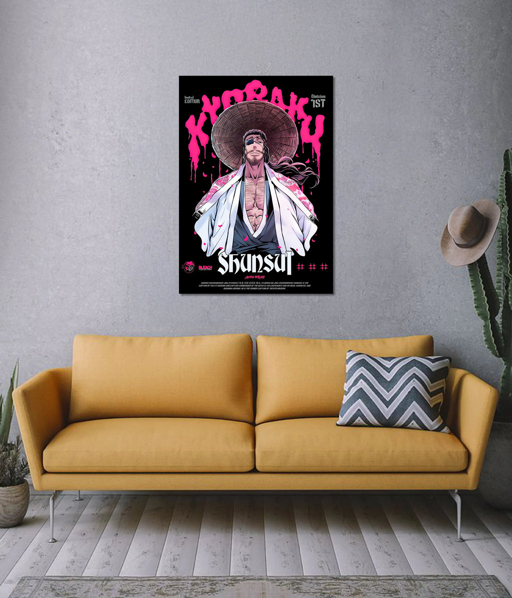 Shunsui Kyōraku Bleach Anime Wall Poster
