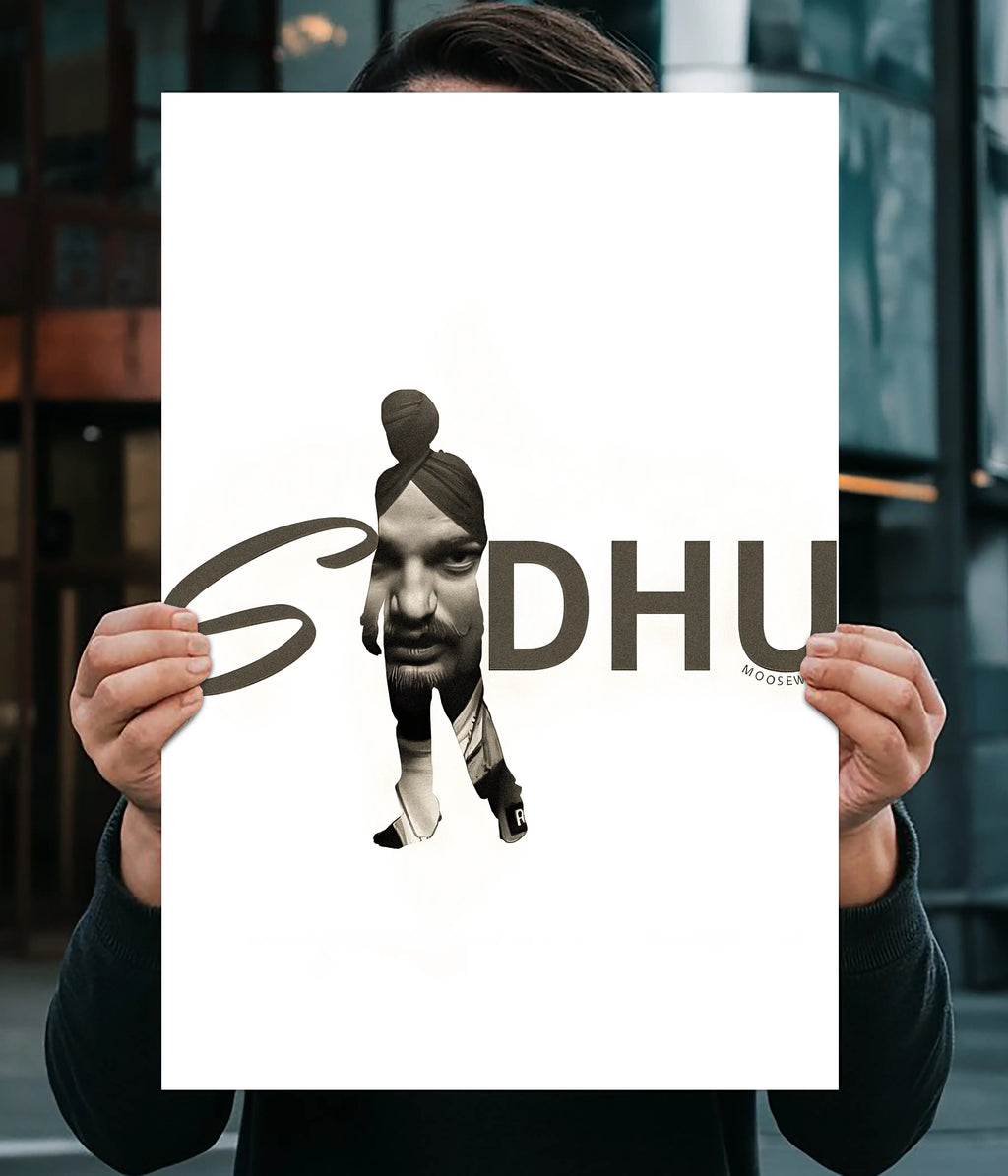 Sidhu Moosewala – Minimalist Punjabi Music Wall Poster Main Image - Everanta