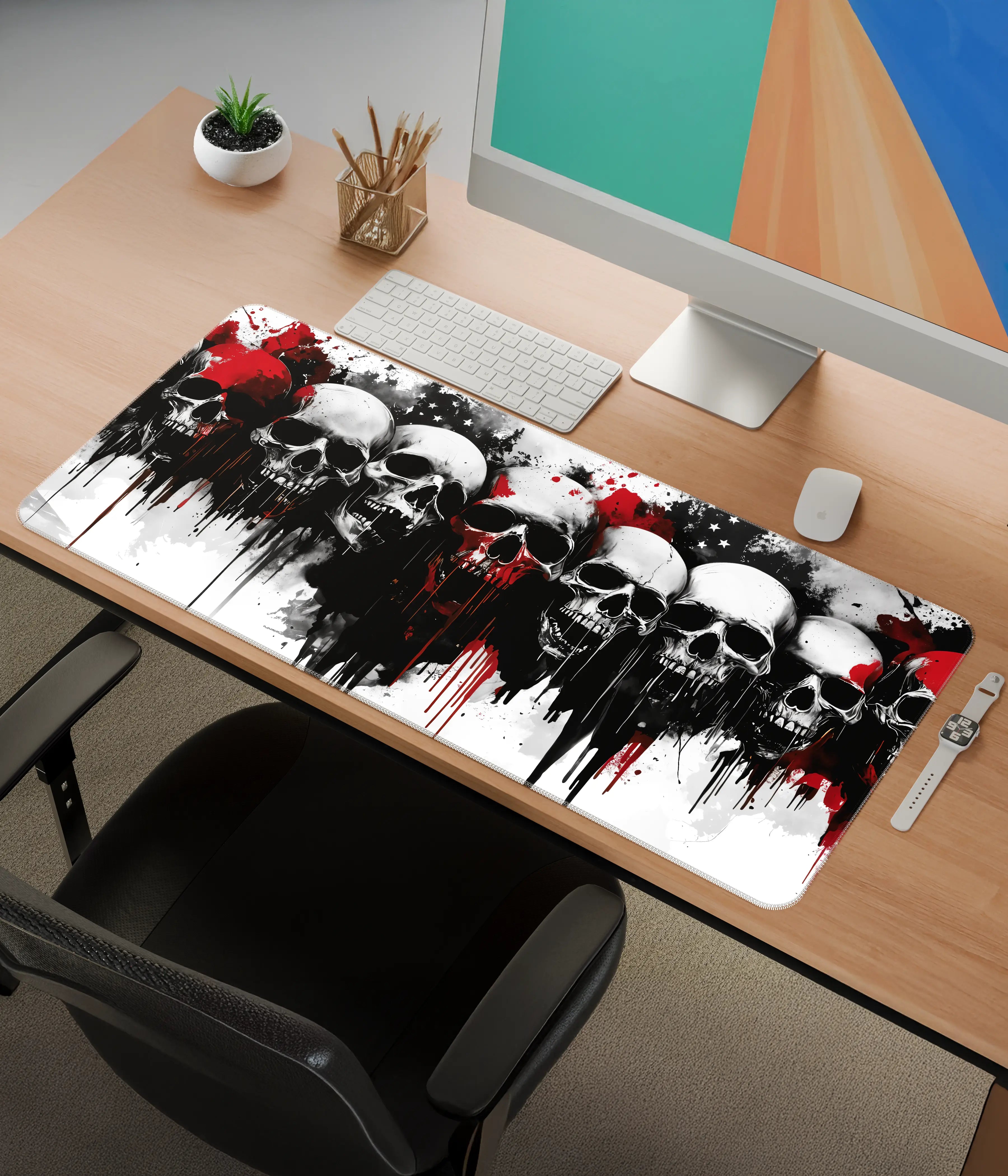 Skull Fury Desk Mat – Extended Gaming Mouse Pad