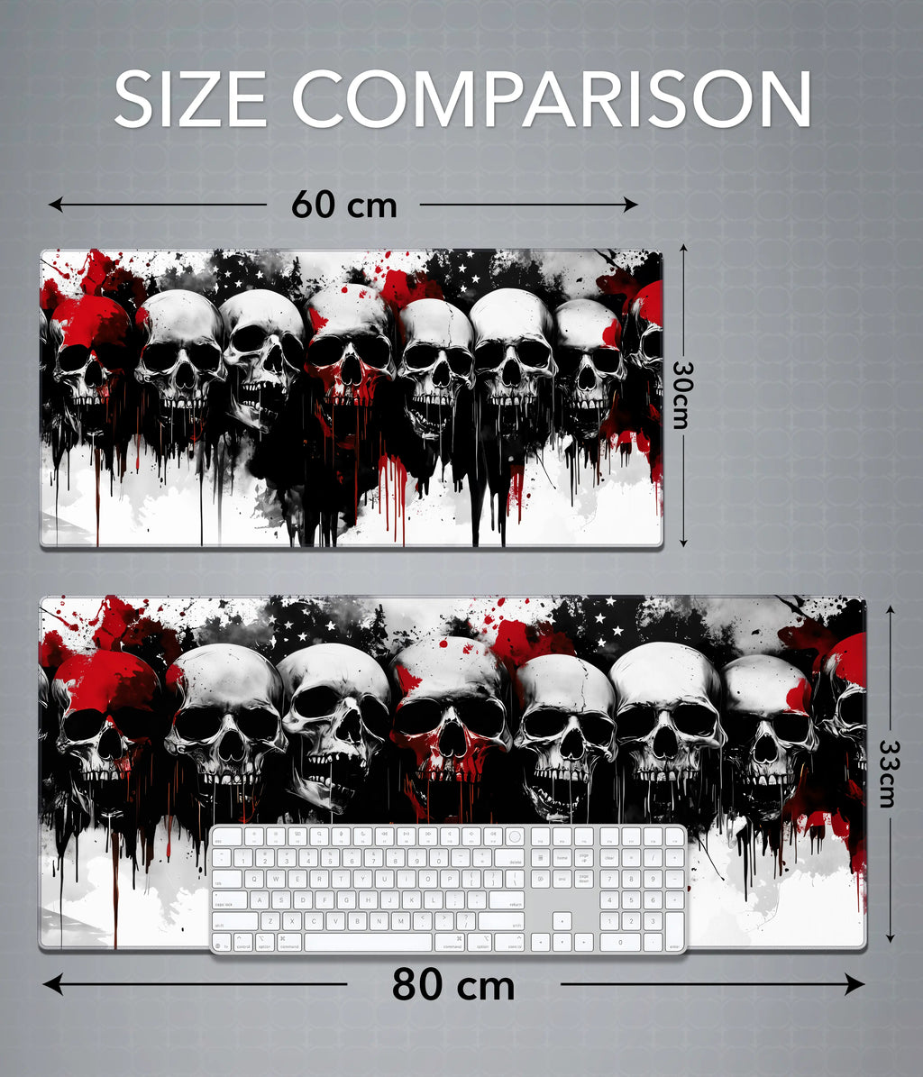 Skull Fury Desk Mat – Extended Gaming Mouse Pad