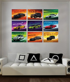 Speed Legends – 9 Piece Cars Posters Set for Wall