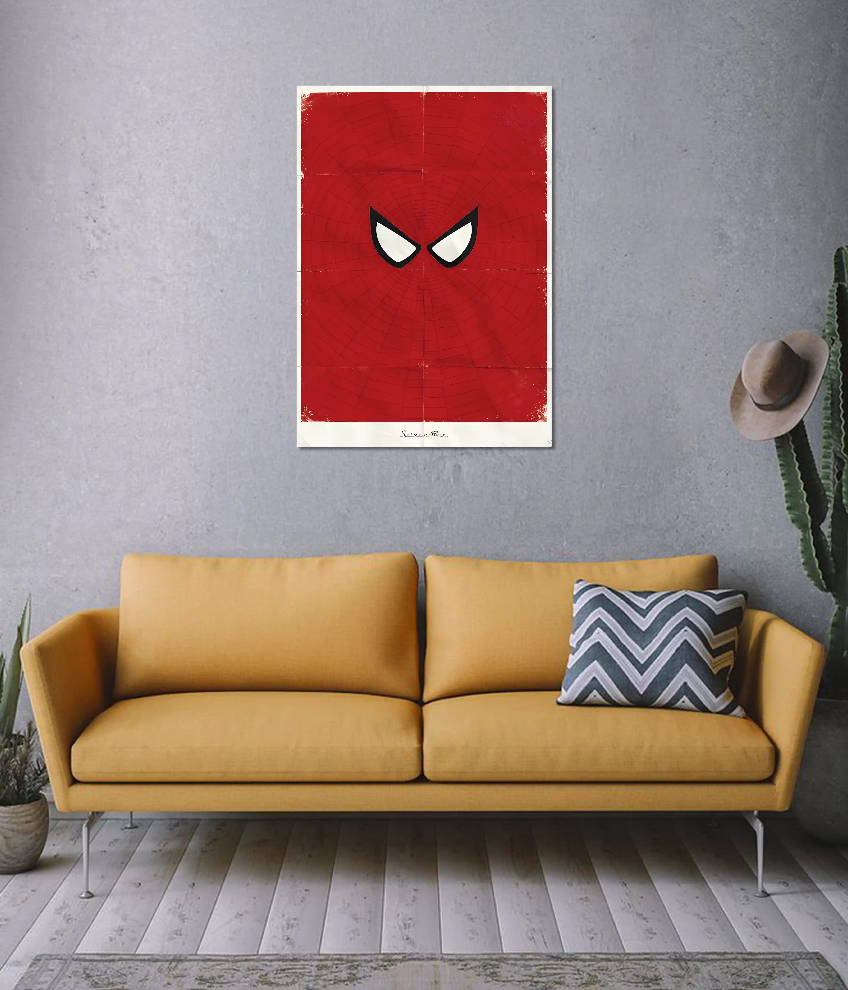 Spider-Man Minimal Mask Aesthetic Wall Poster