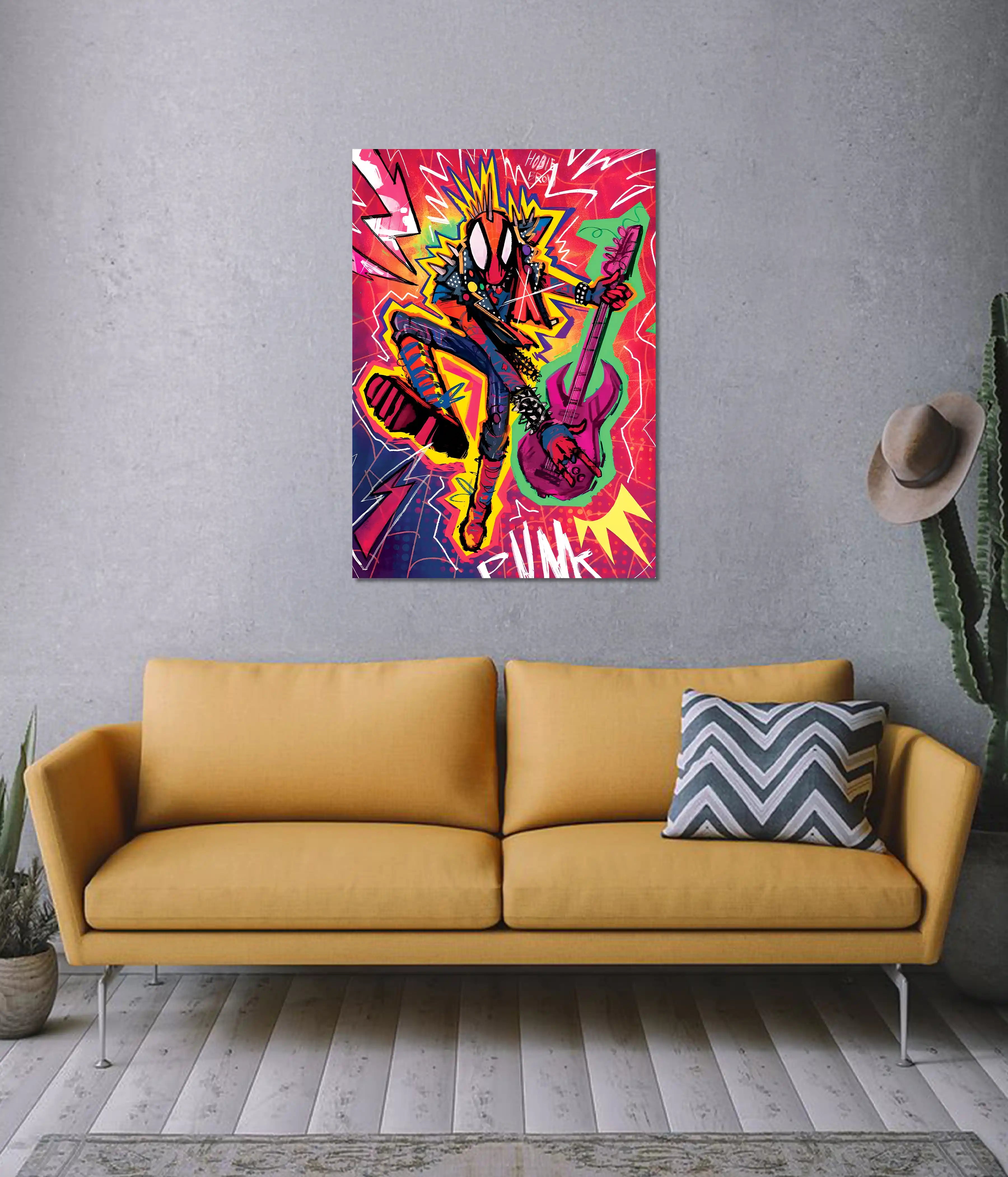 Spider-Punk Poster – Vibrant Graffiti