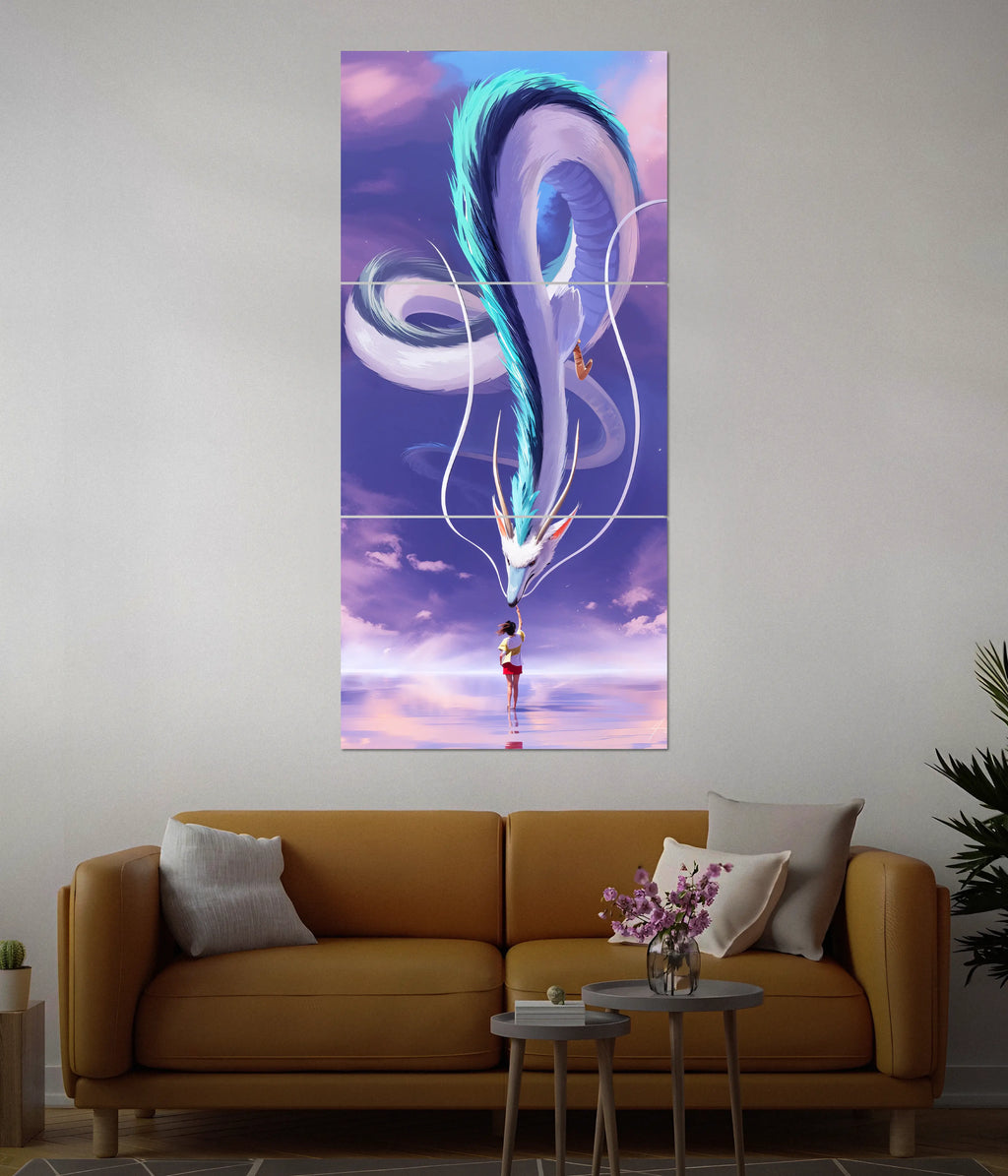 Spirited Away - Haku Dragon Split Poster