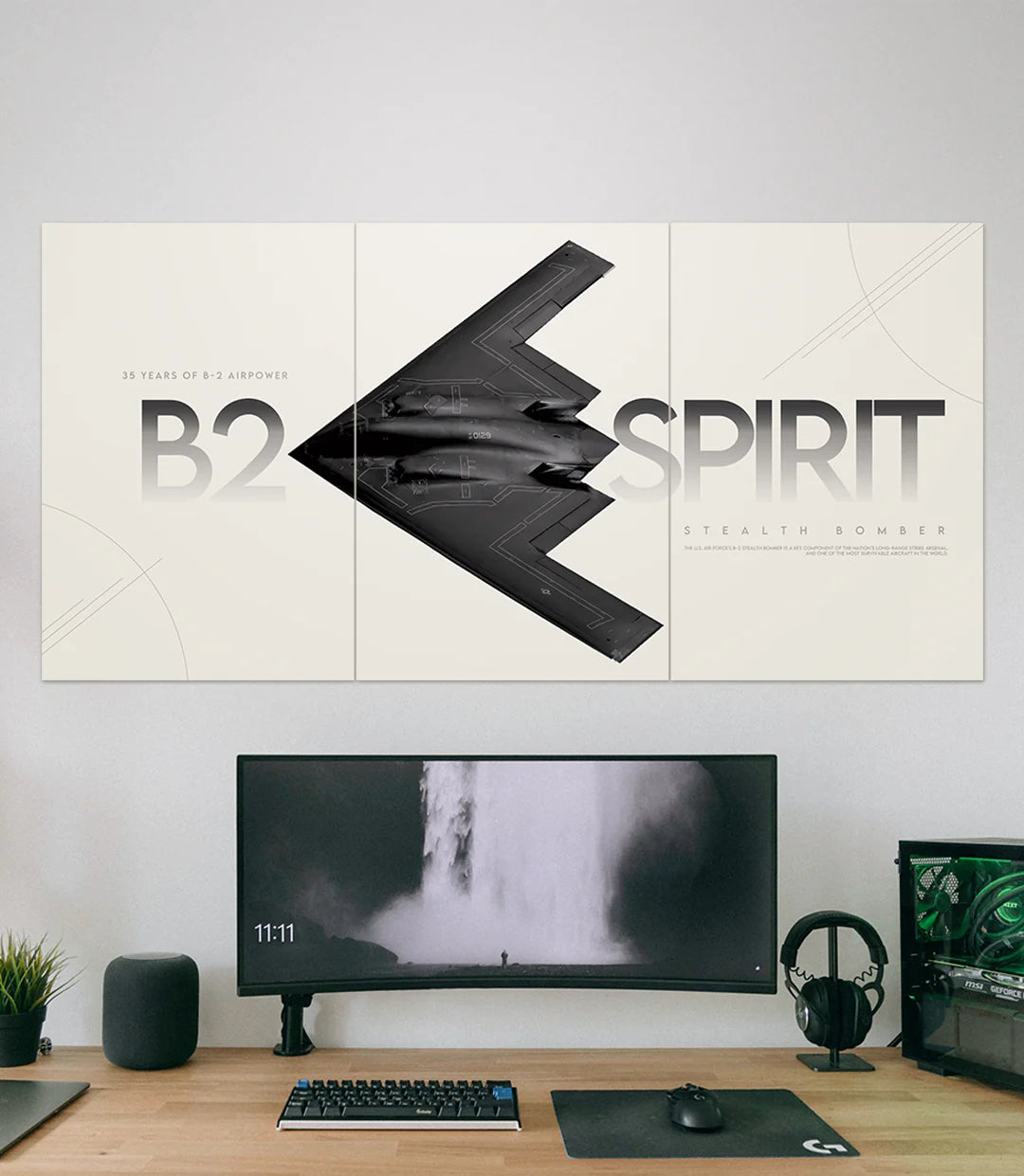 Stealth Bomber B2 Spirit | Fighter Jet | 3 Piece Set