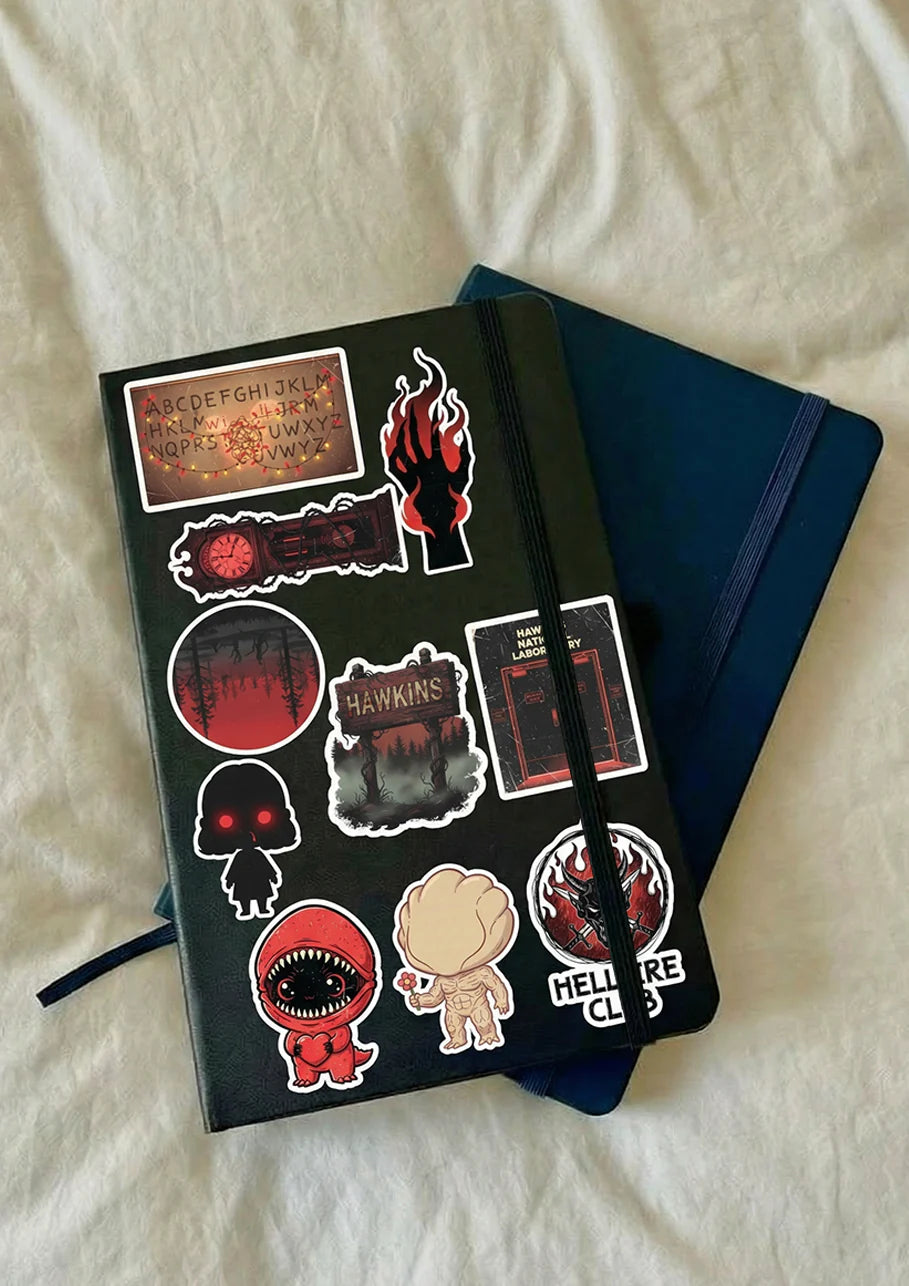 Red & Black Hawkins Universe | Stranger Things #01 | Stickerized | 10 Stickers
