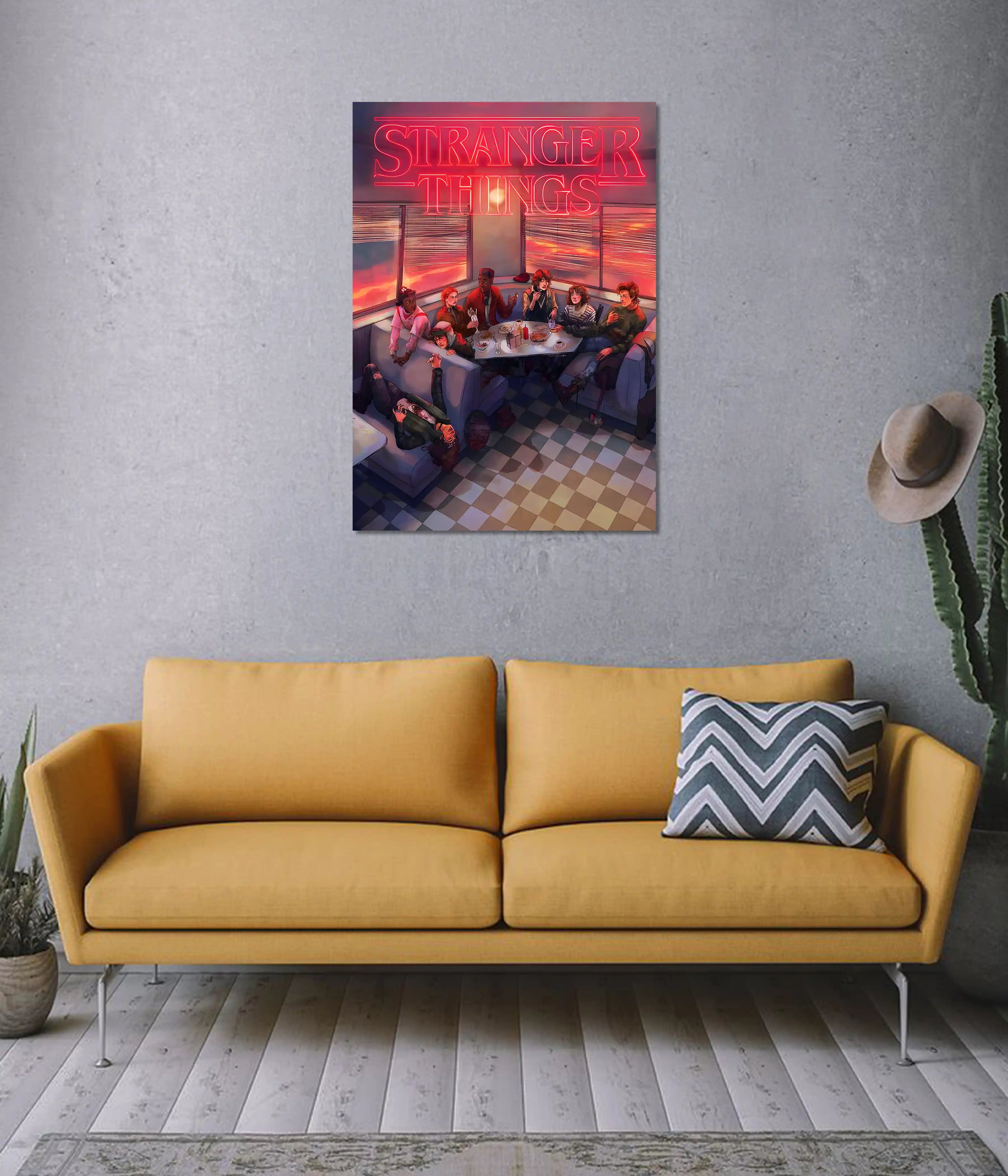 Stranger Things Friends at Diner Wall Poster