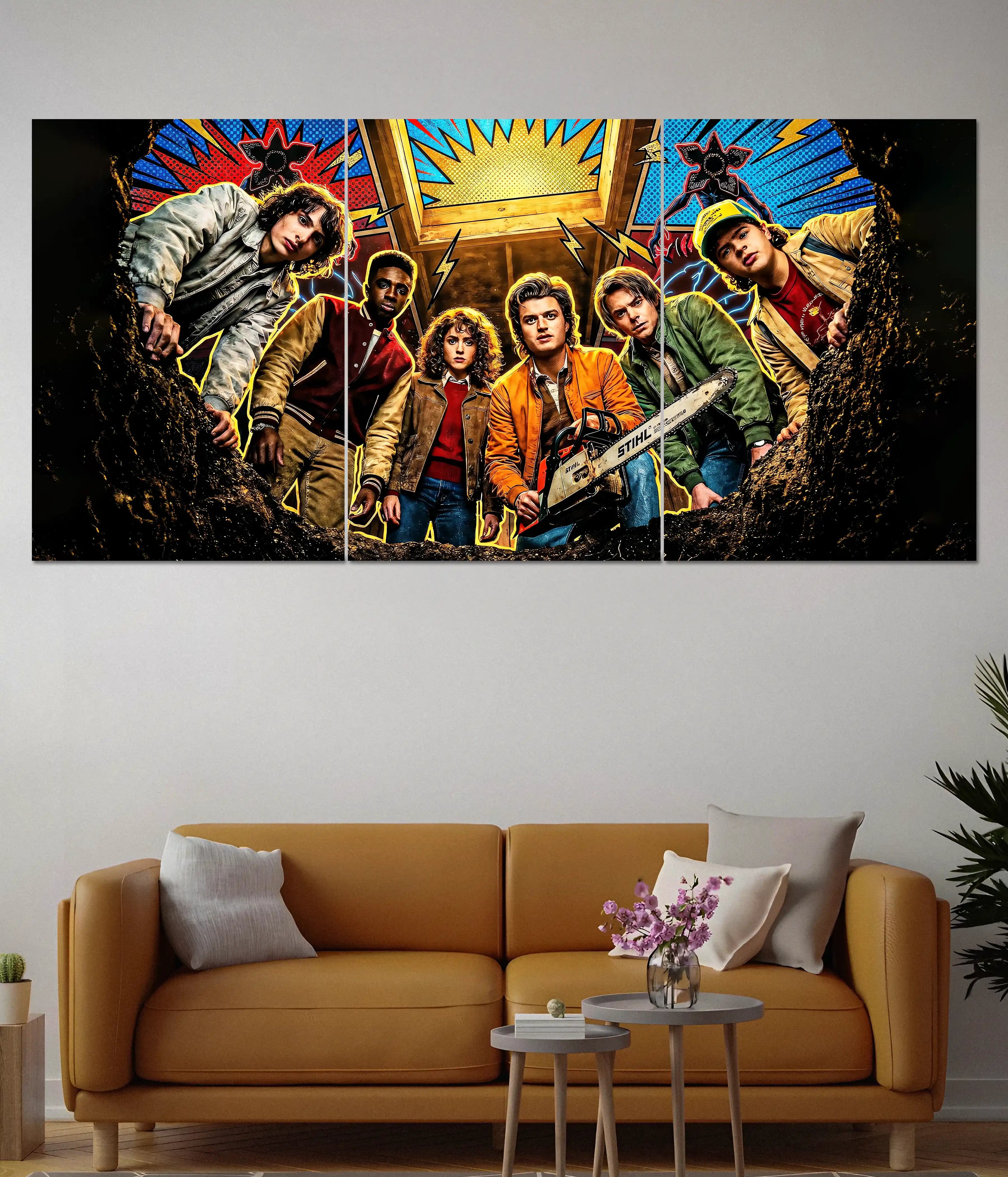 Stranger Things Hawkins Crew Split Poster