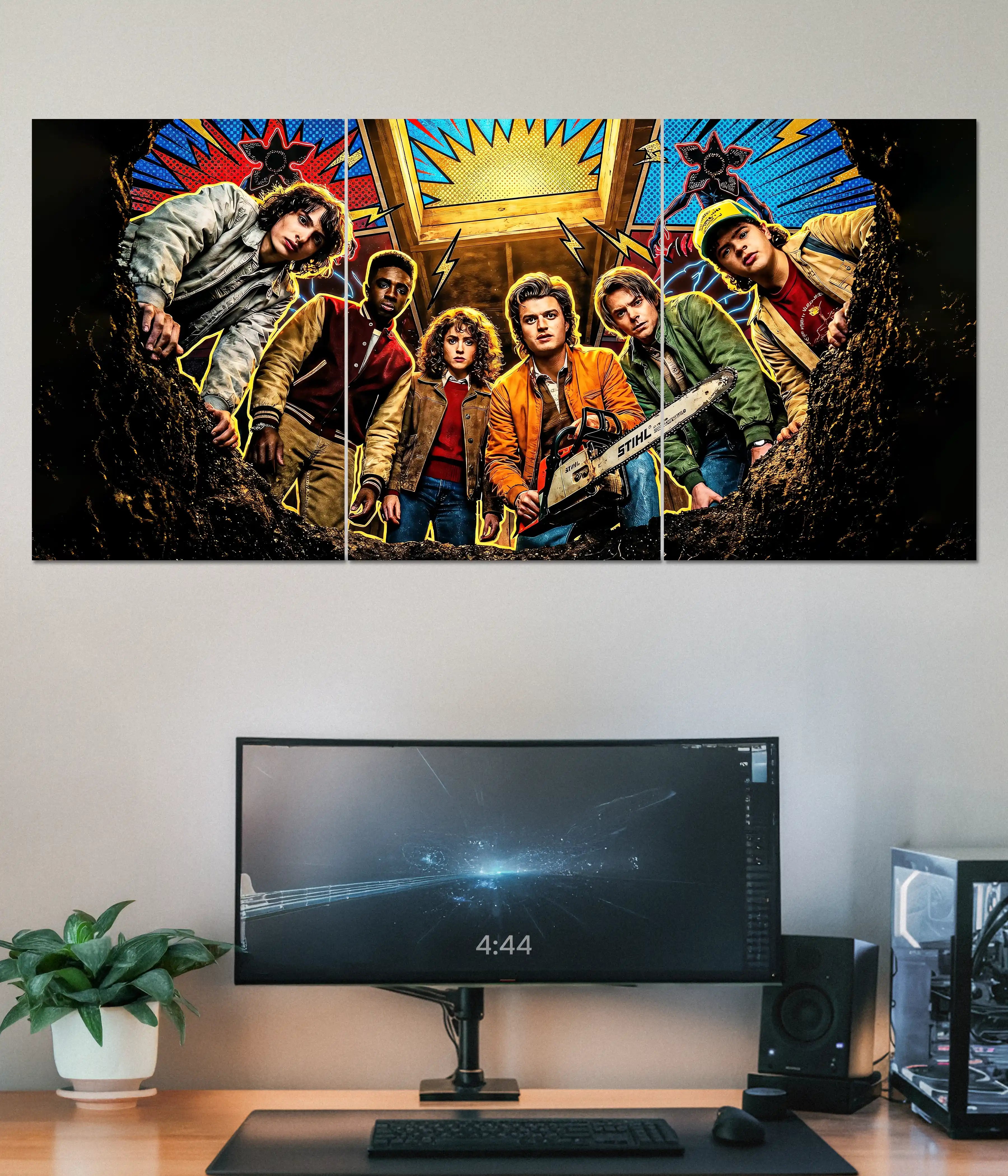 Stranger Things Hawkins Crew Split Poster Main Image - Everanta