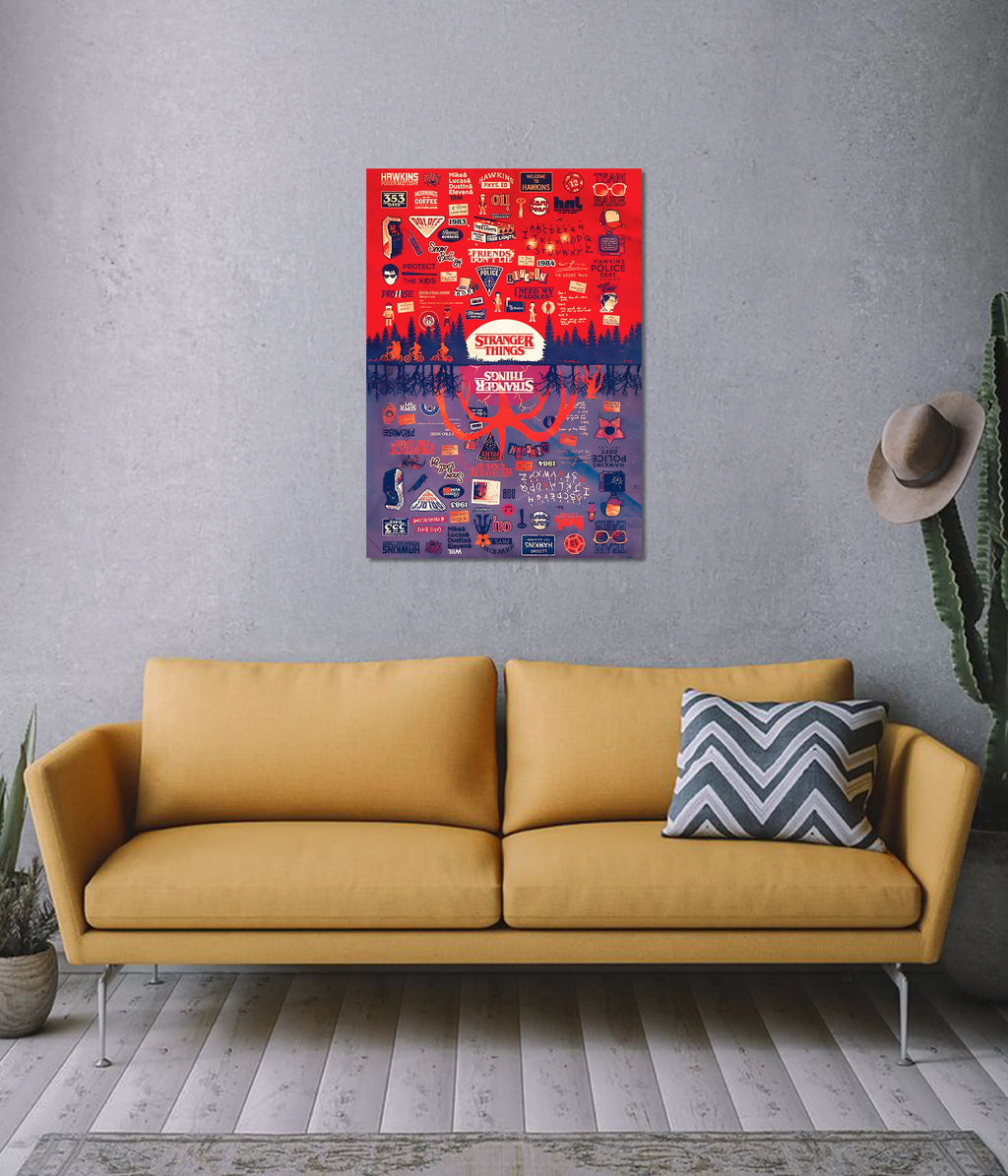 Stranger Things World – Hawkins Retro Wall Poster