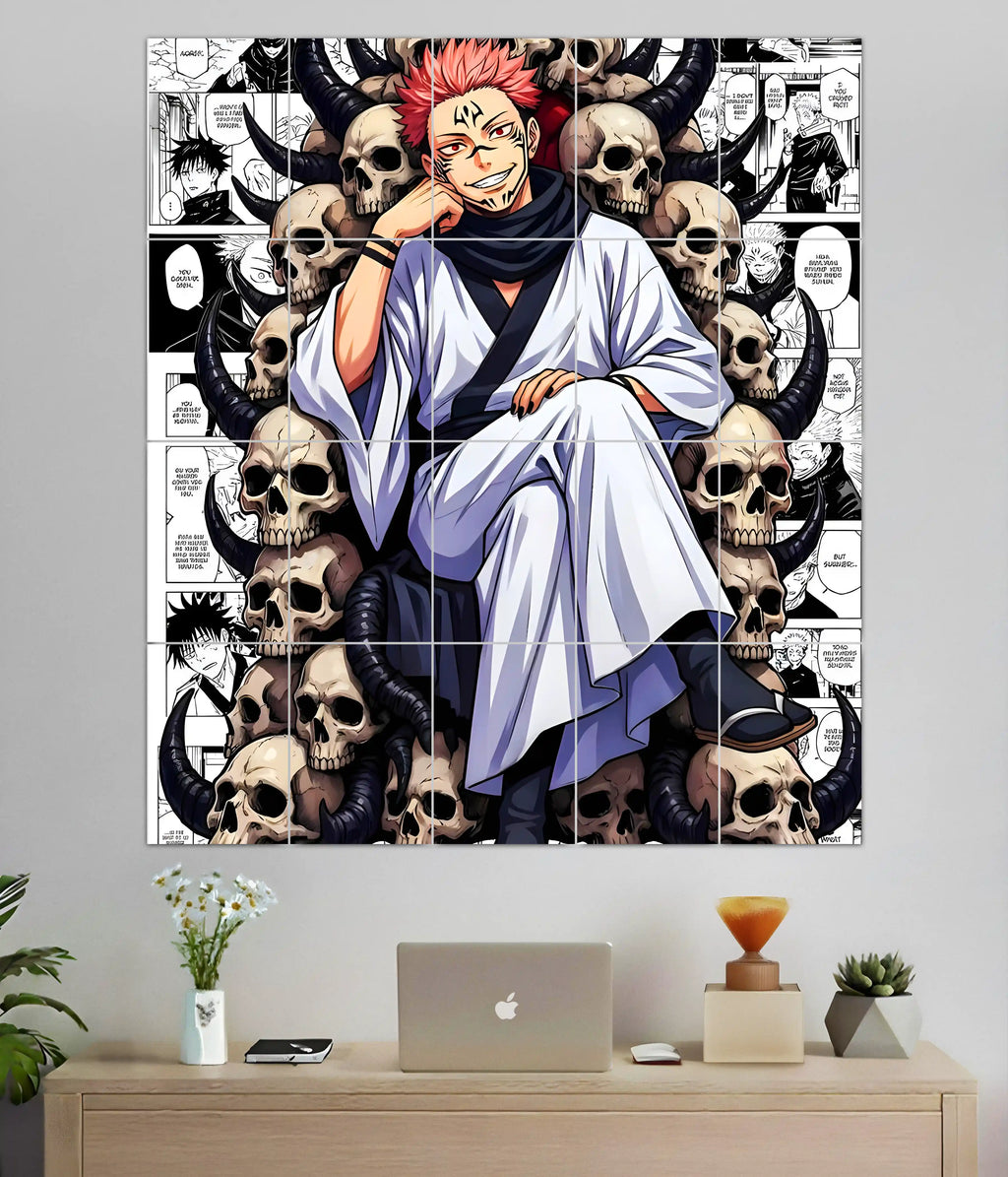 Sukuna Cursed Throne – 20 Piece Split Poster Main Image - Everanta