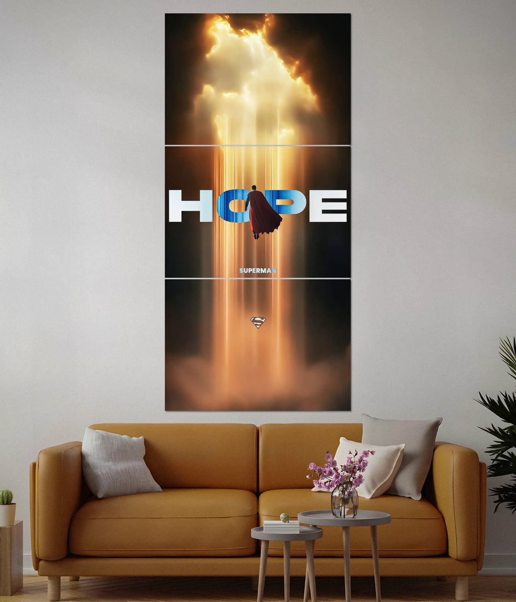 Superman “Hope” Split Wall Poster – Symbol of Strength & Light