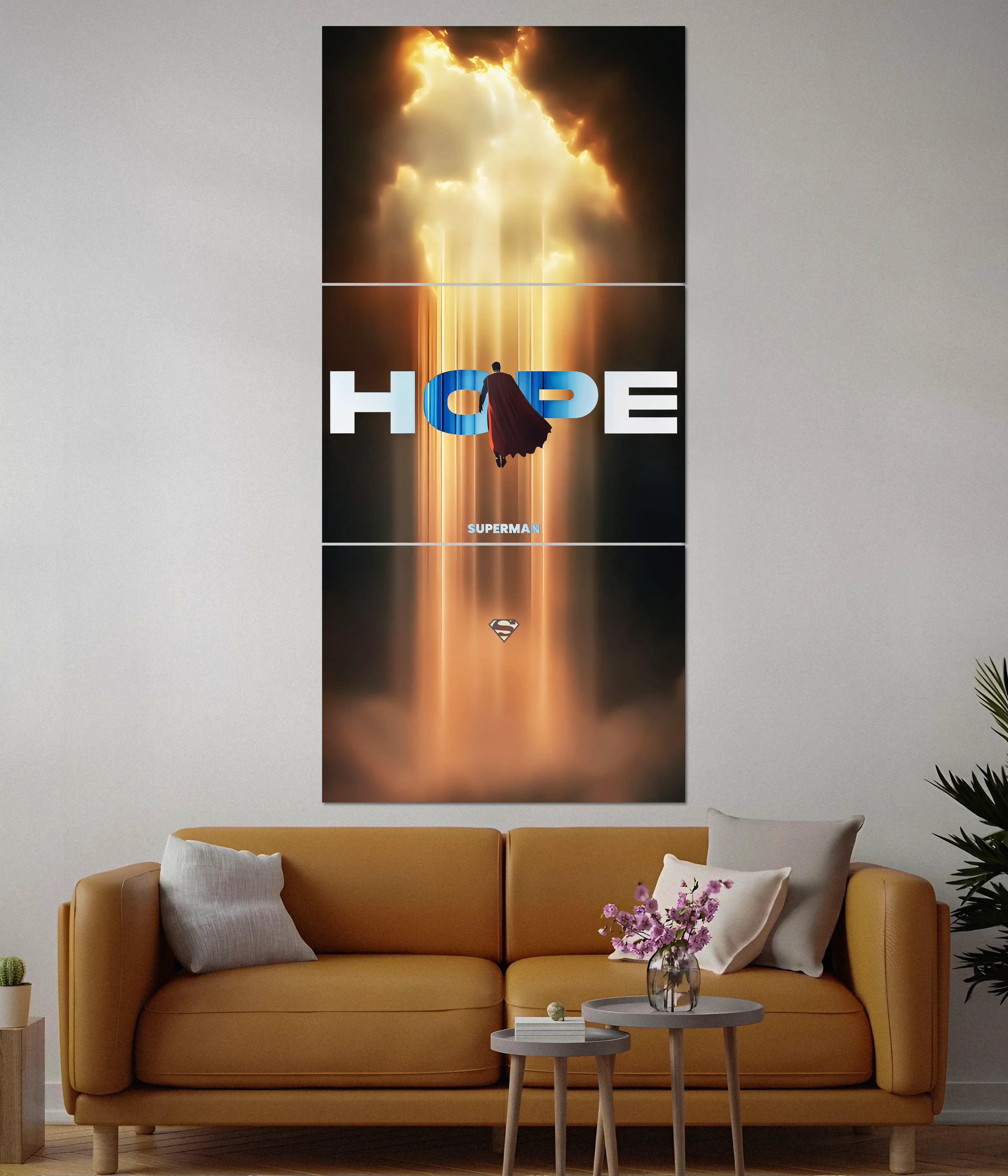 Superman “Hope” Split Wall Poster – Symbol of Strength & Light