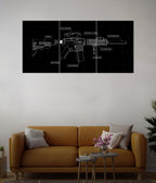 Tactical Weapon Blueprint – Gaming Split Poster
