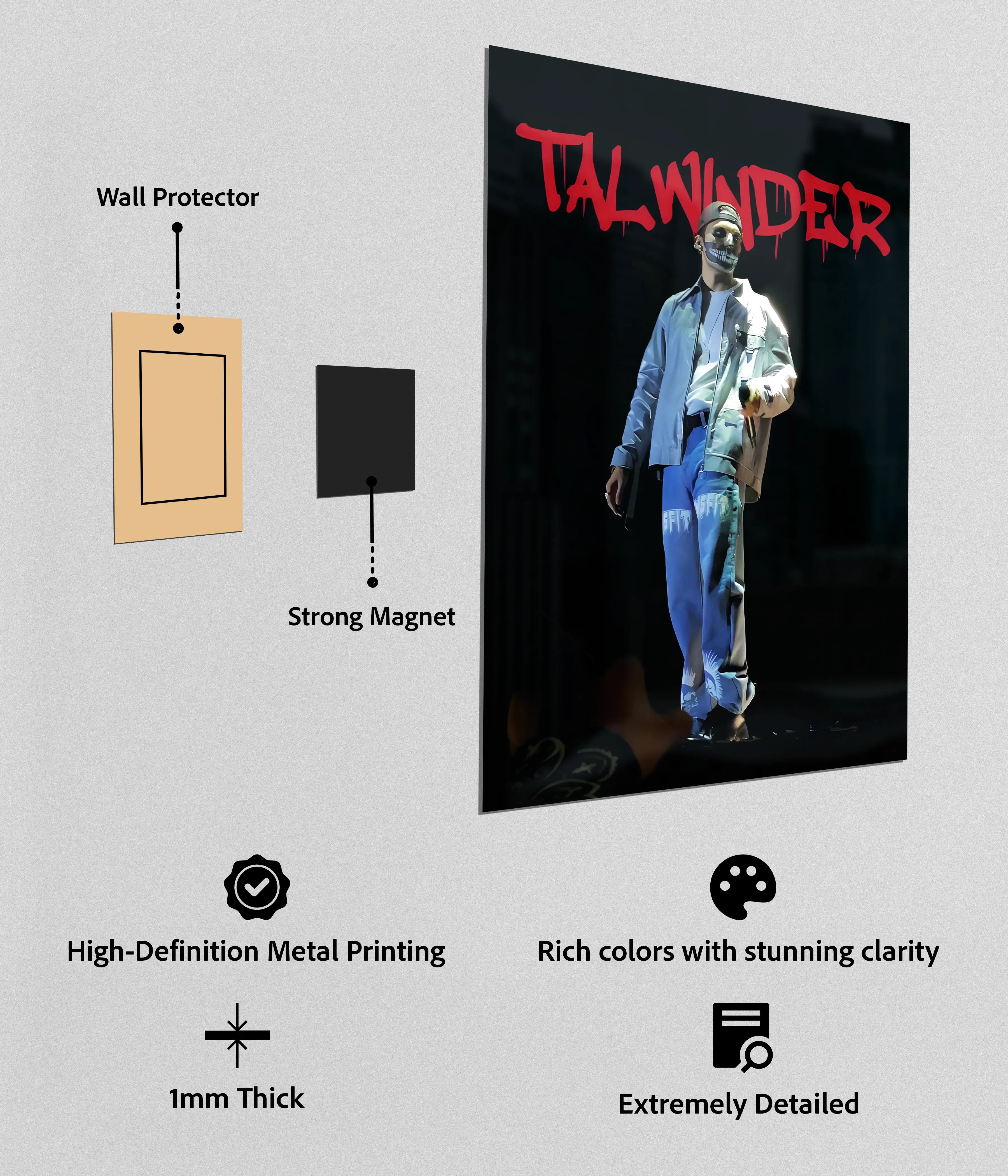 Talwiinder Live Stage Metal Poster