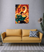 Tanjiro Flame Dragon Demon Slayer Poster