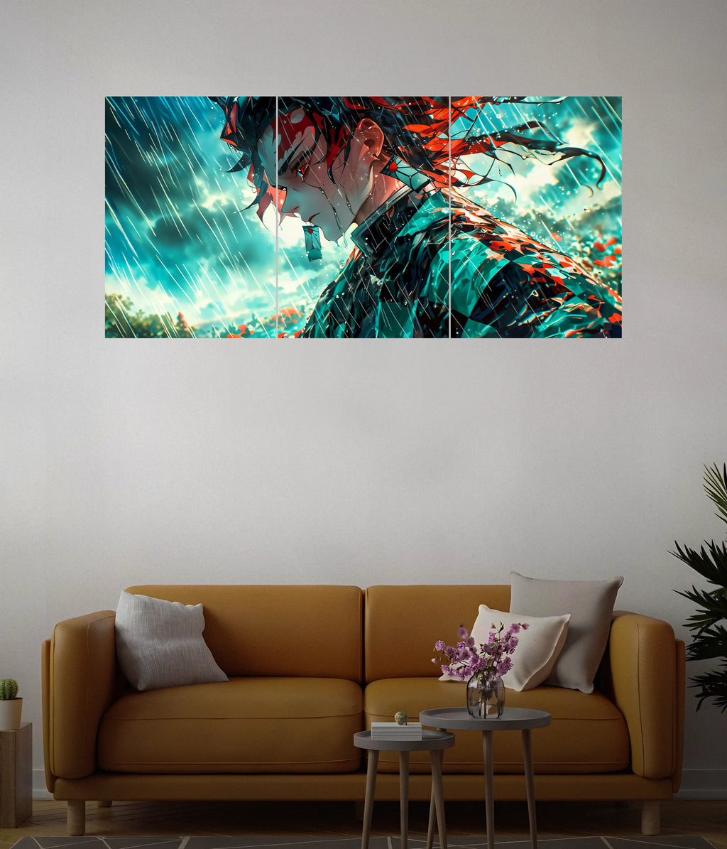 Tanjiro Kamado – Demon Slayer Rain Split Wall Poster