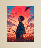 Tanjiro Kamado – Sunset Resolve Demon Slayer Poster